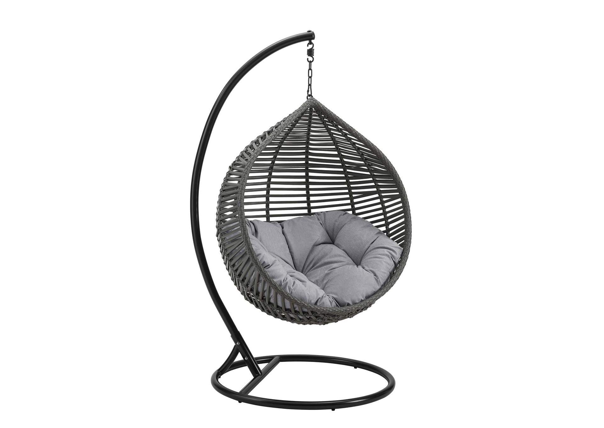 Gray Gray Garner Teardrop Outdoor Patio Swing Chair,Modway