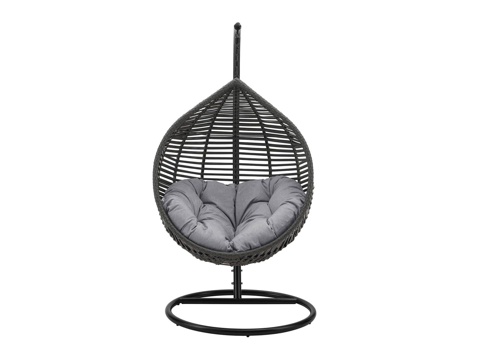 Gray Gray Garner Teardrop Outdoor Patio Swing Chair,Modway