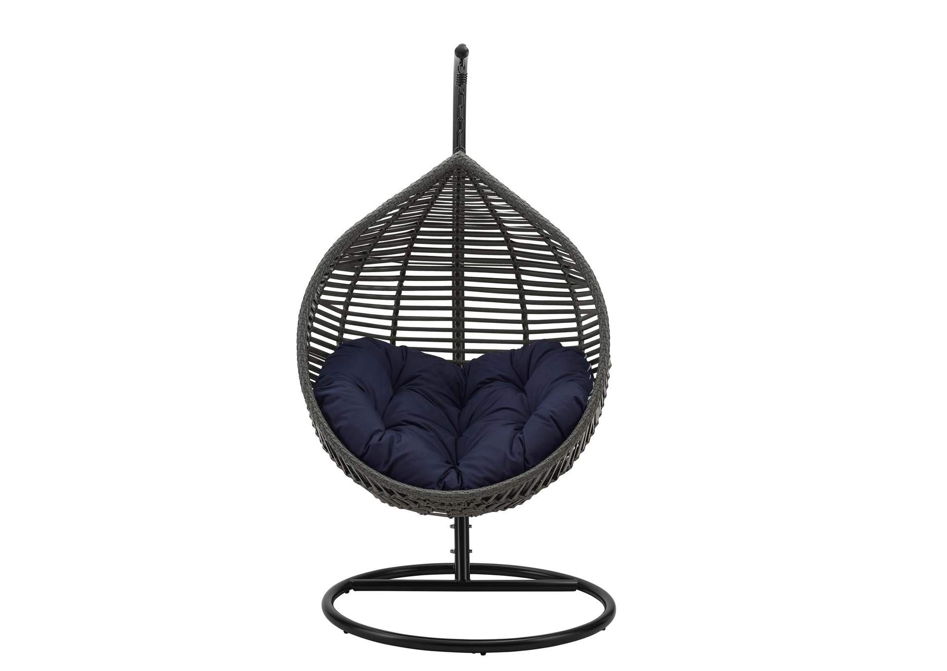 Gray Navy Garner Teardrop Outdoor Patio Swing Chair,Modway