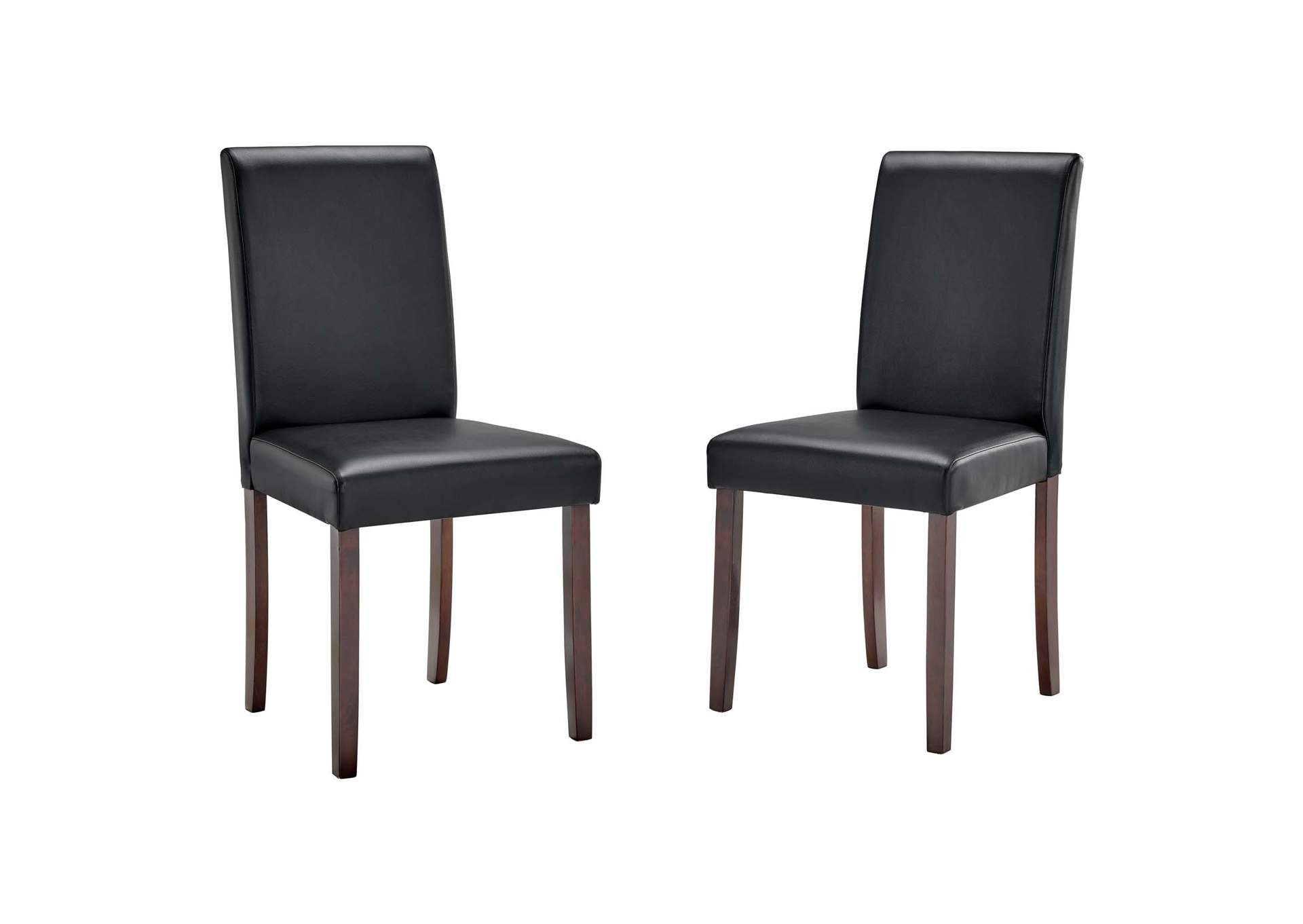 Black Prosper Faux Leather Dining Side Chair [Set of 2],Modway