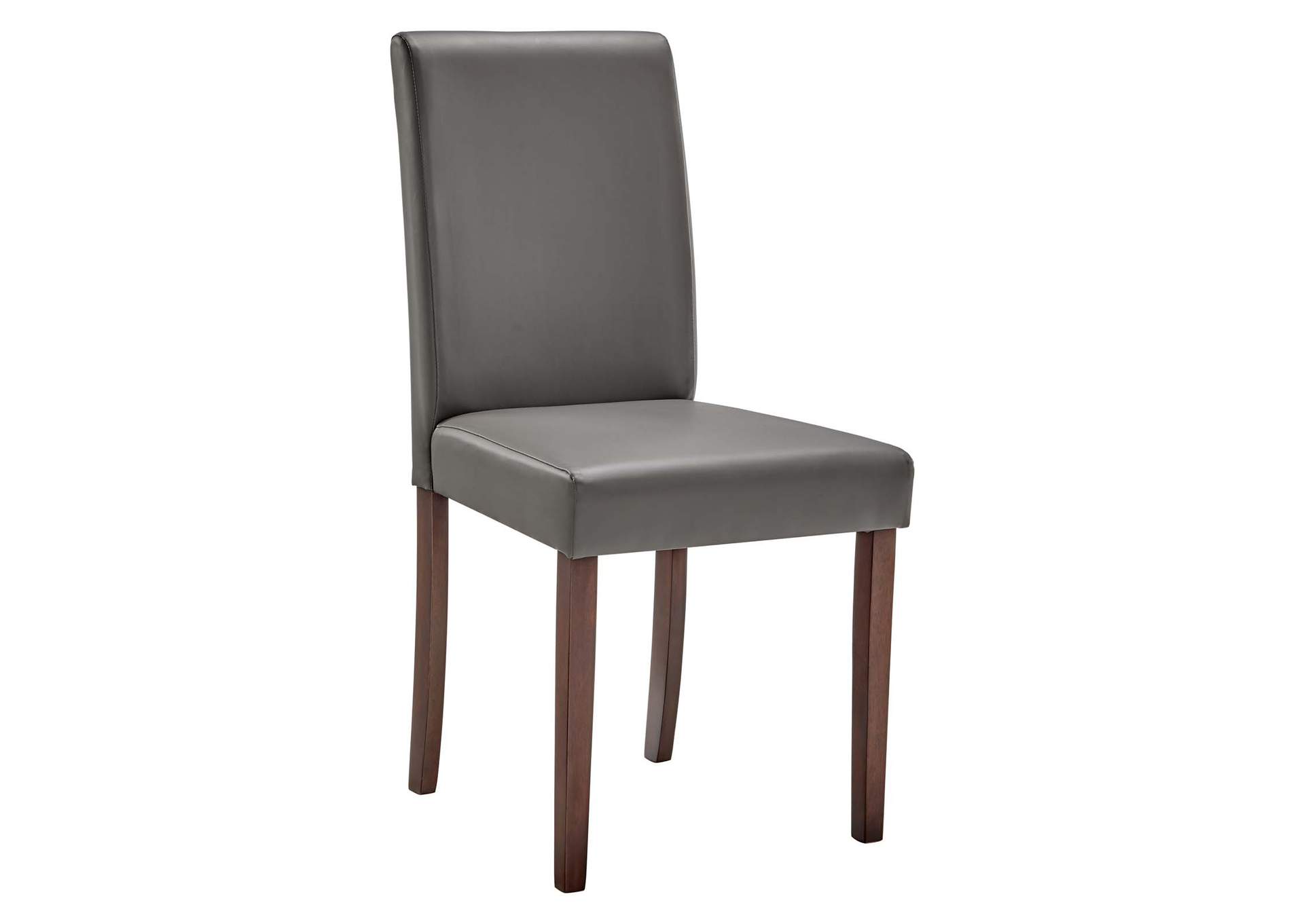 Gray Prosper Faux Leather Dining Side Chair [Set of 2],Modway