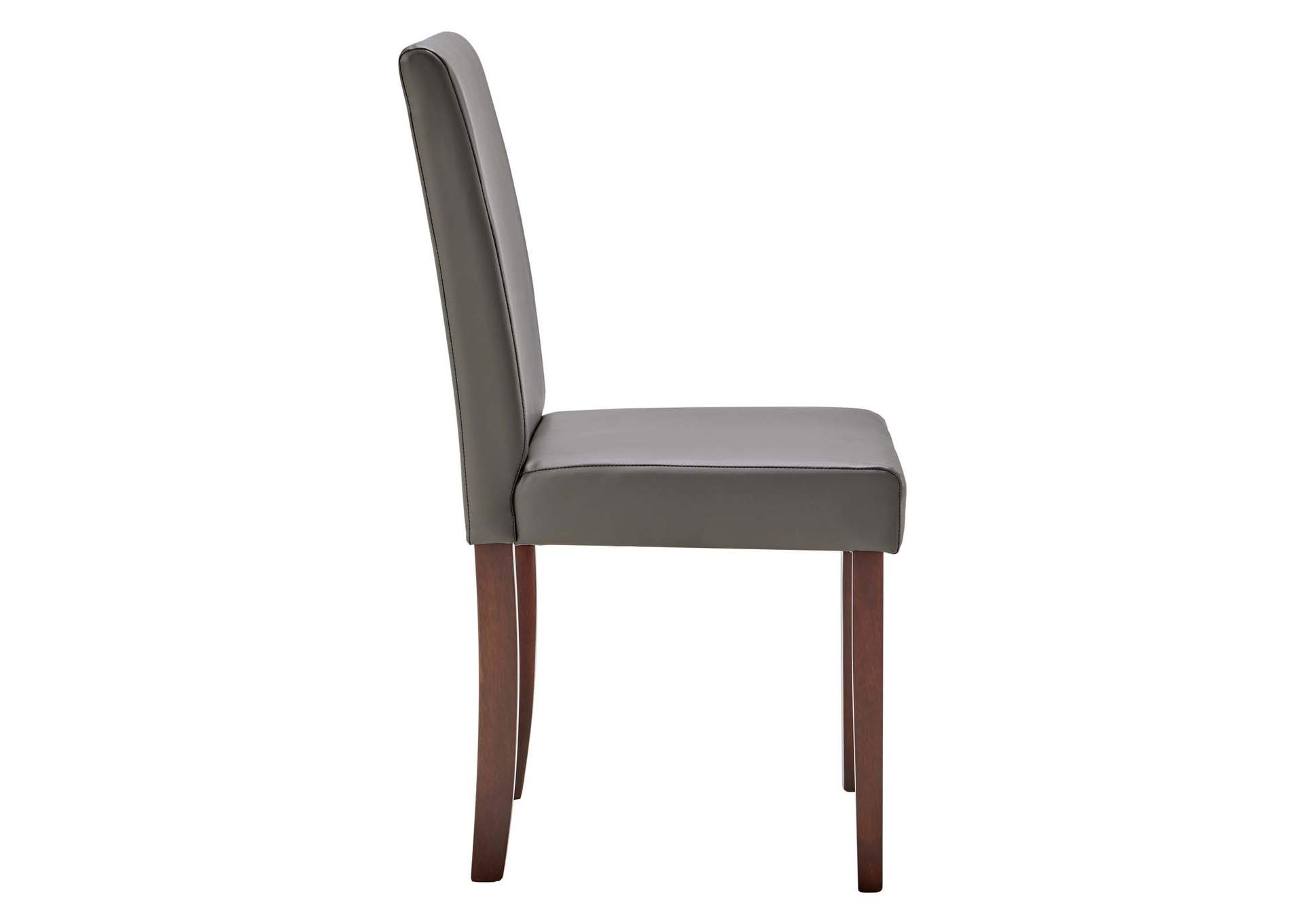 Gray Prosper Faux Leather Dining Side Chair [Set of 2],Modway