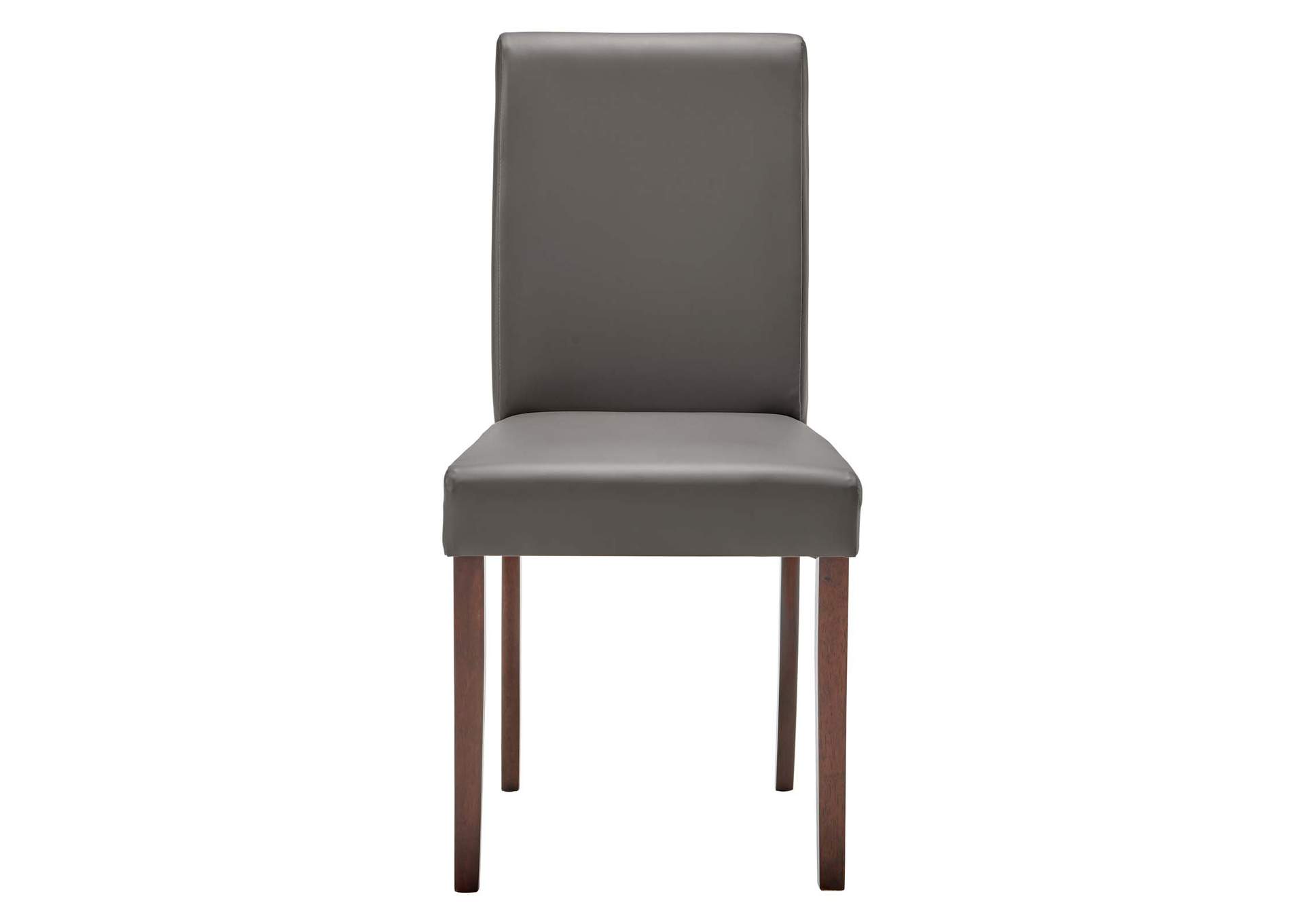 Gray Prosper Faux Leather Dining Side Chair [Set of 2],Modway