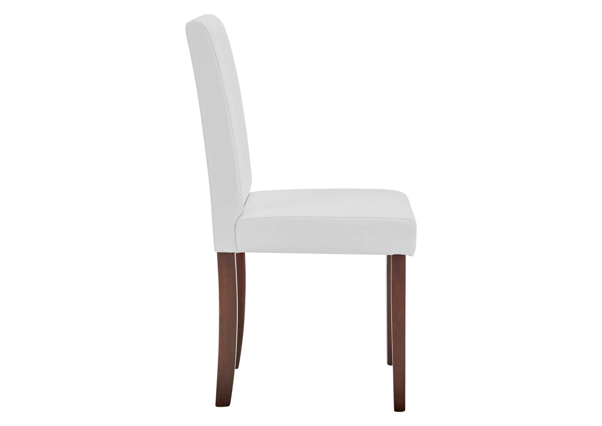 White Prosper Faux Leather Dining Side Chair [Set of 2],Modway