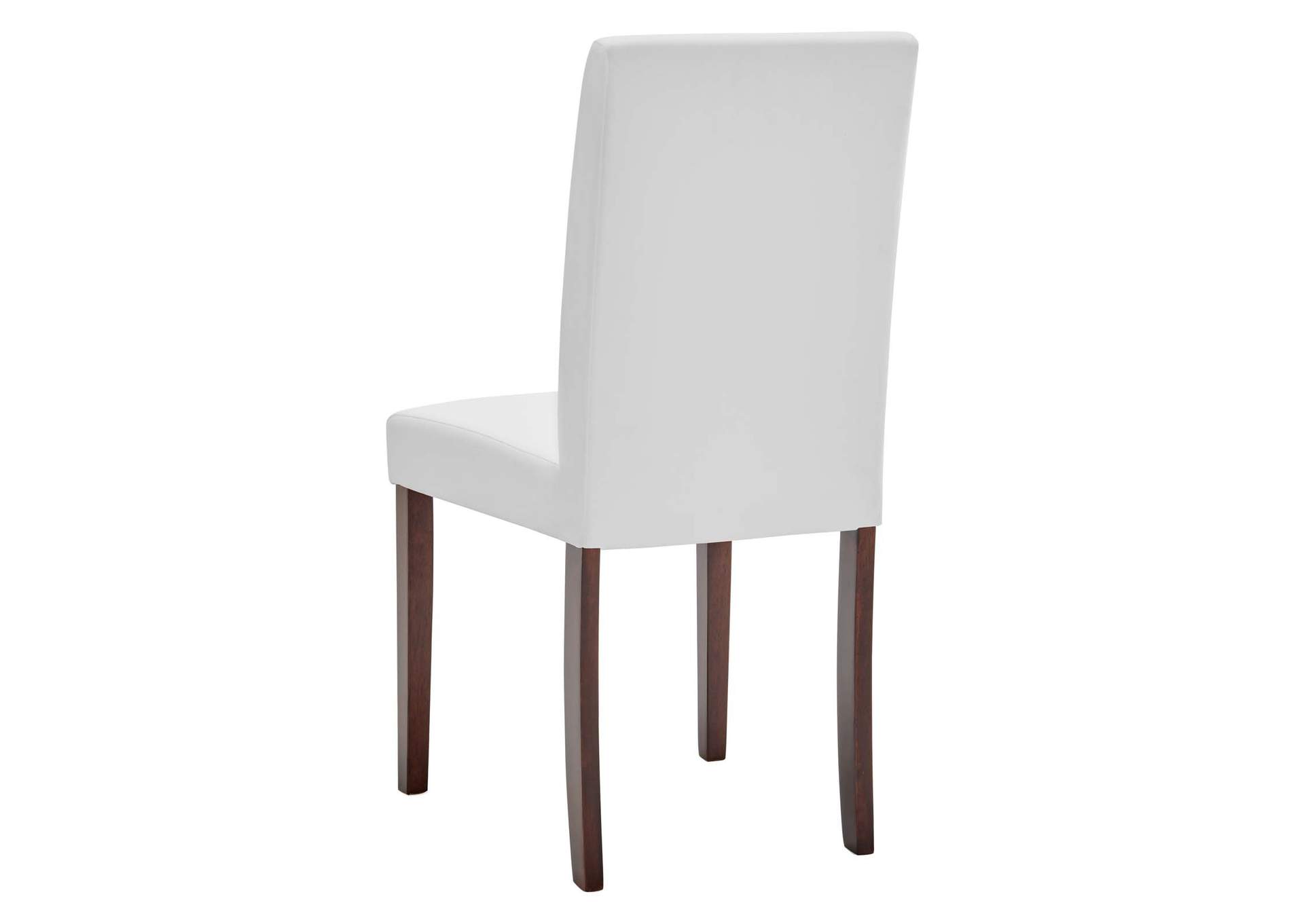 White Prosper Faux Leather Dining Side Chair [Set of 2],Modway