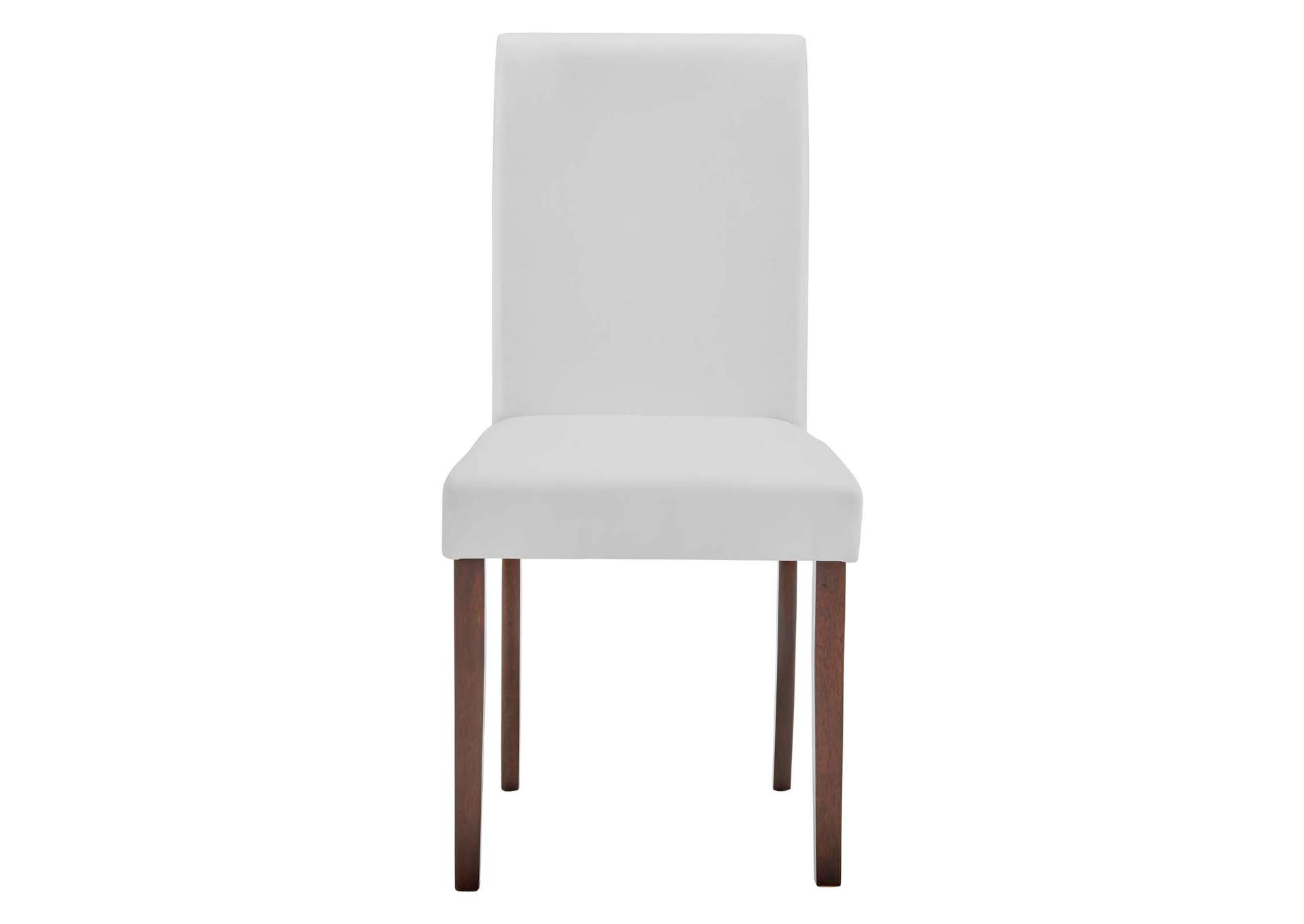 White Prosper Faux Leather Dining Side Chair [Set of 2],Modway