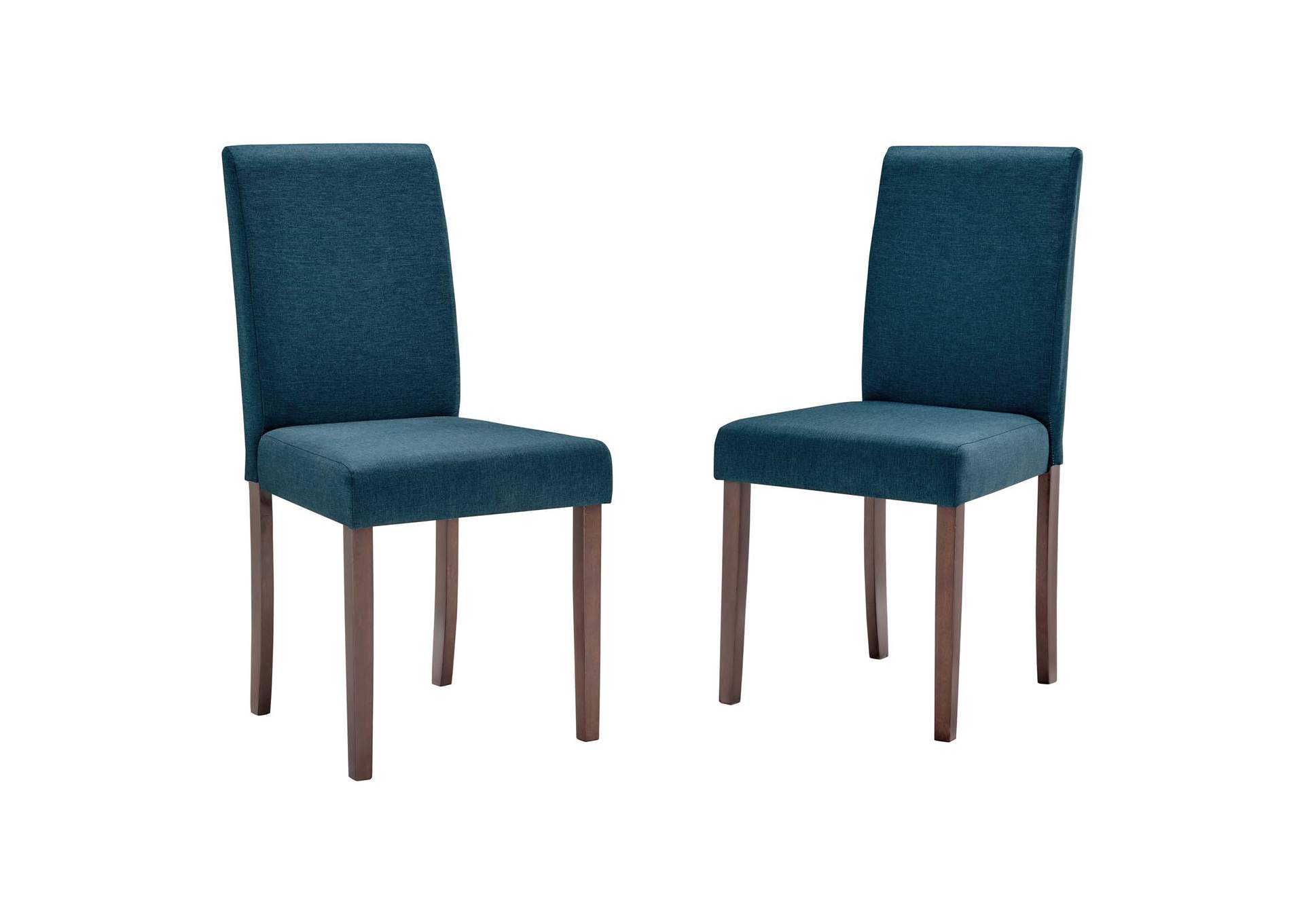 Blue Prosper Upholstered Fabric Dining Side Chair [Set of 2],Modway