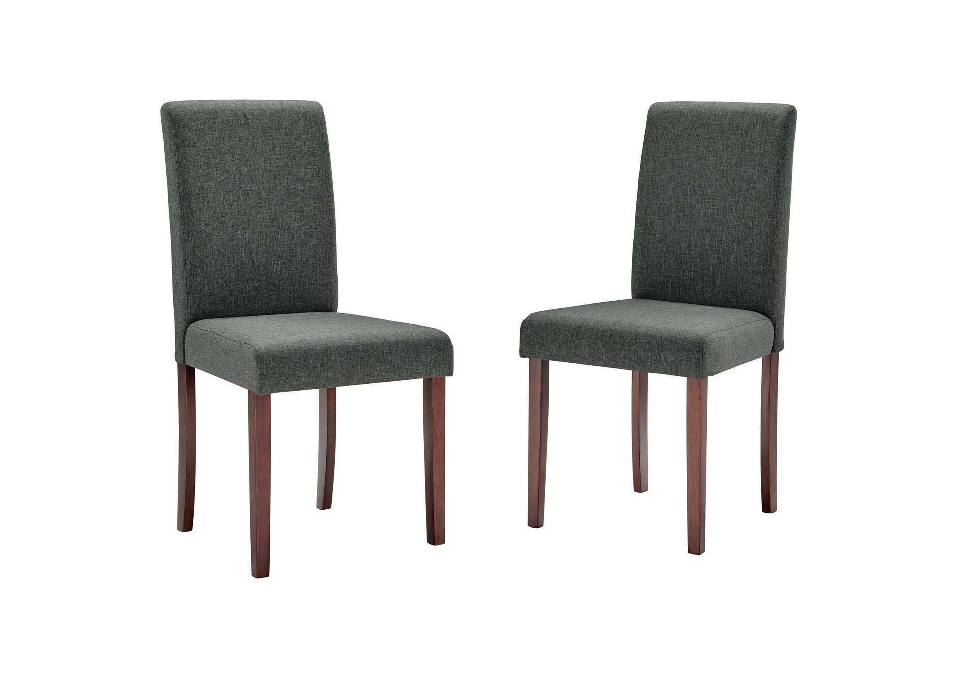 Gray Prosper Upholstered Fabric Dining Side Chair [Set of 2],Modway