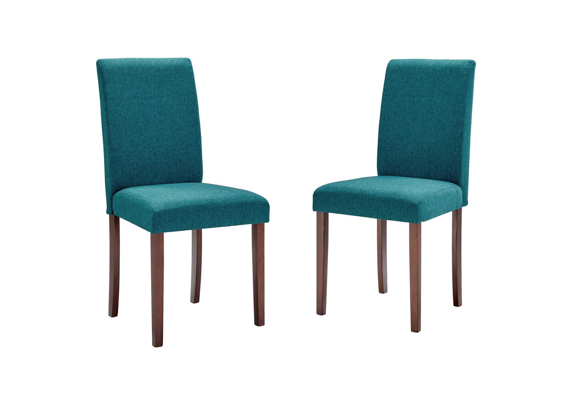 Teal Prosper Upholstered Fabric Dining Side Chair [Set of 2],Modway