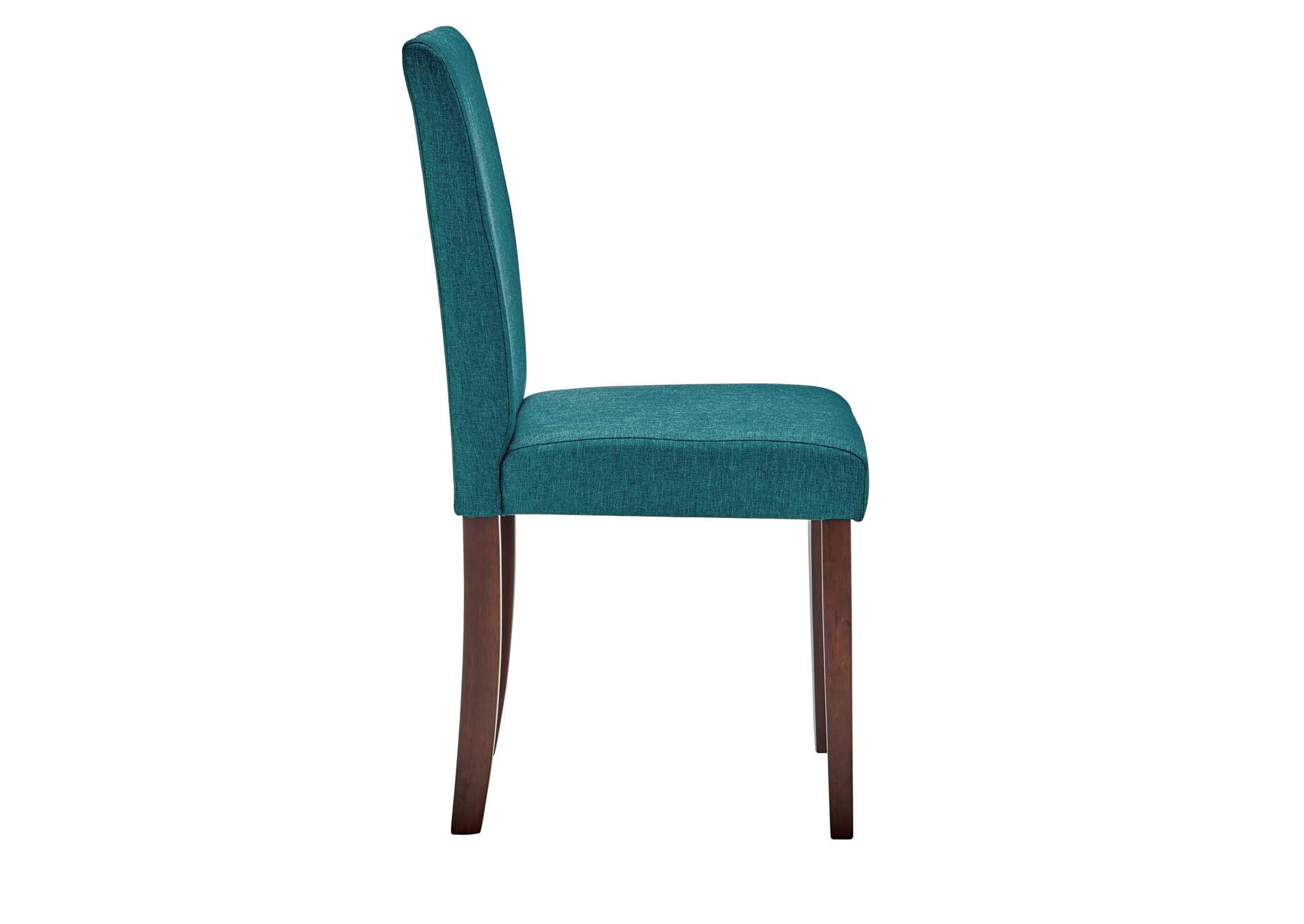 Teal Prosper Upholstered Fabric Dining Side Chair [Set of 2],Modway