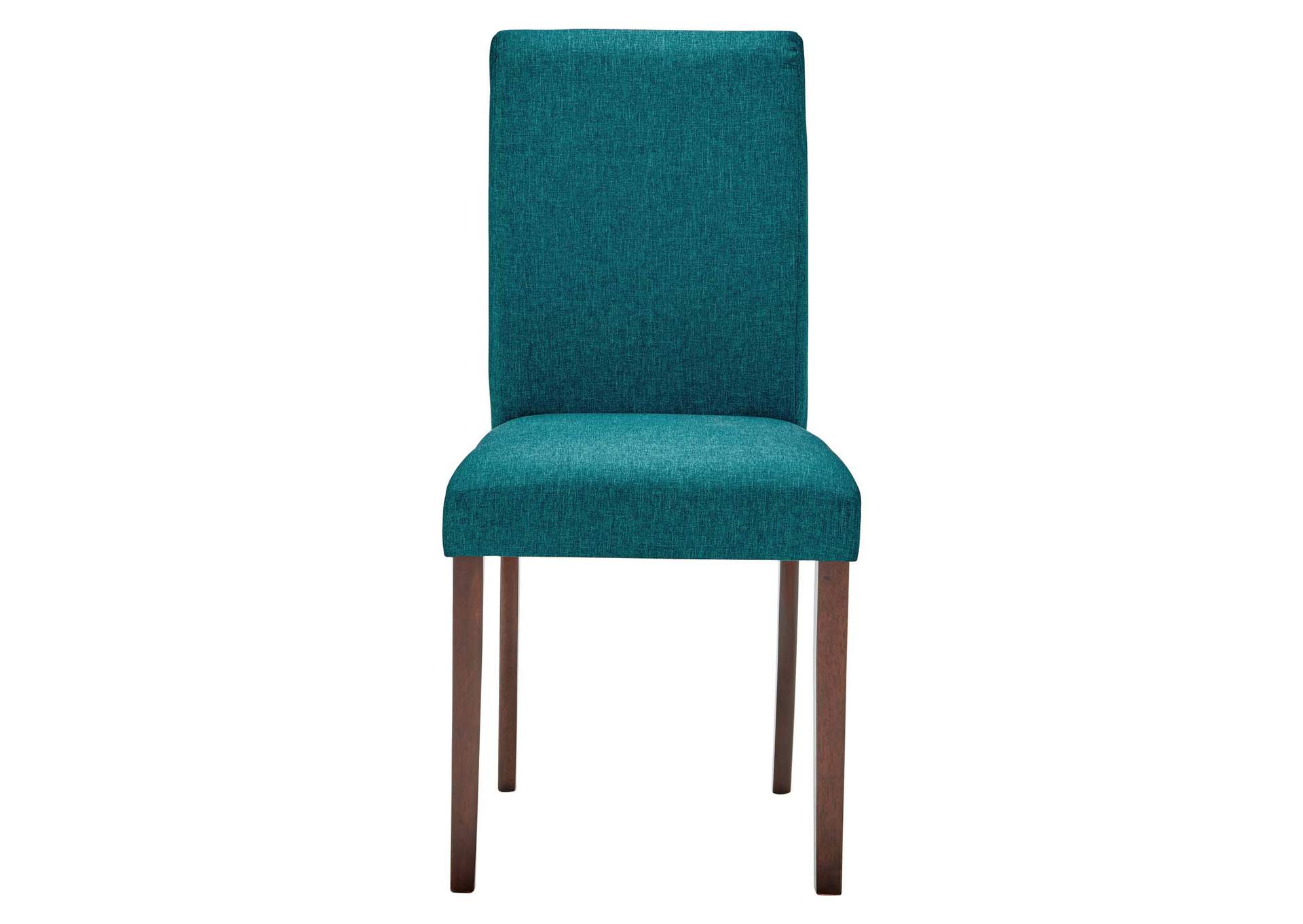 Teal Prosper Upholstered Fabric Dining Side Chair [Set of 2],Modway