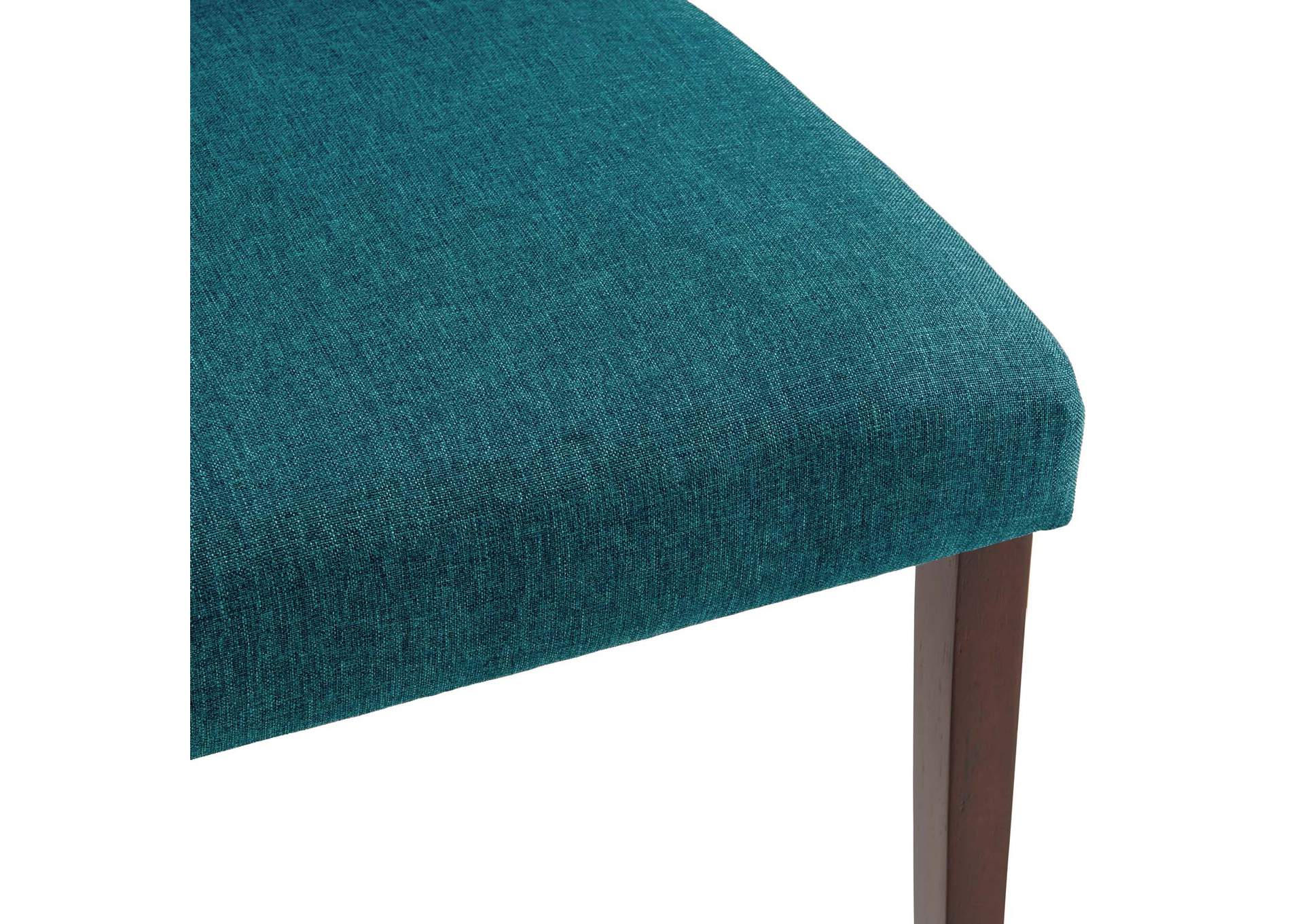 Teal Prosper Upholstered Fabric Dining Side Chair [Set of 2],Modway