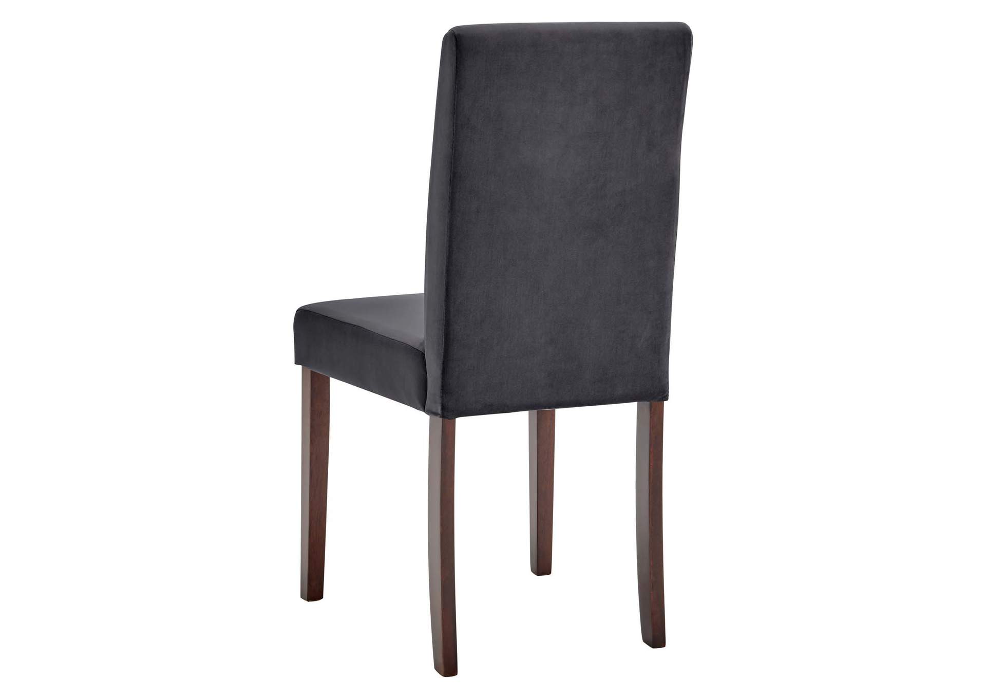Gray Prosper Upholstered Velvet Dining Side Chair [Set of 2],Modway