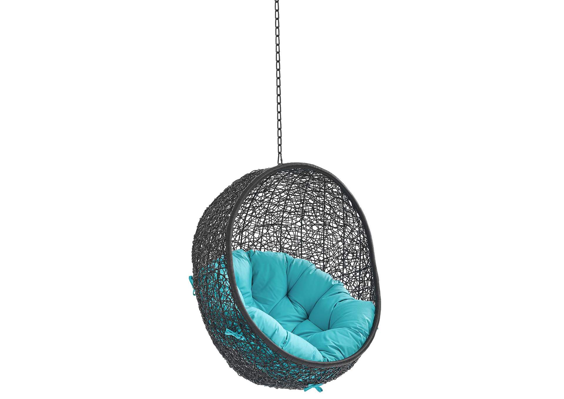 Encase Black Turquoise Swing Outdoor Patio Lounge Chair Without Stand,Modway