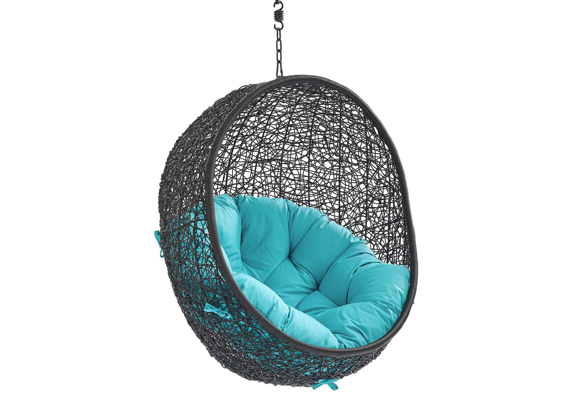 Encase Black Turquoise Swing Outdoor Patio Lounge Chair Without Stand,Modway