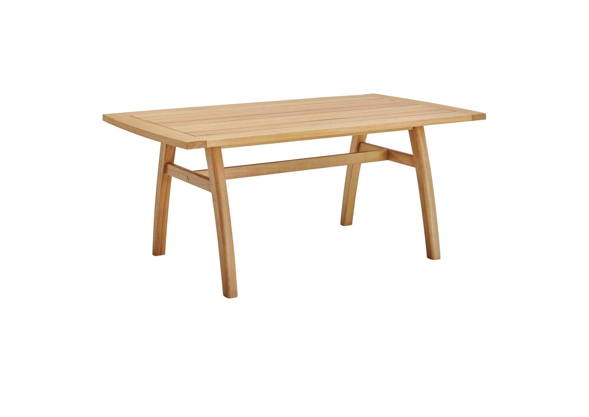 Natural Orlean 57" Outdoor Patio Eucalyptus Wood Dining Table,Modway