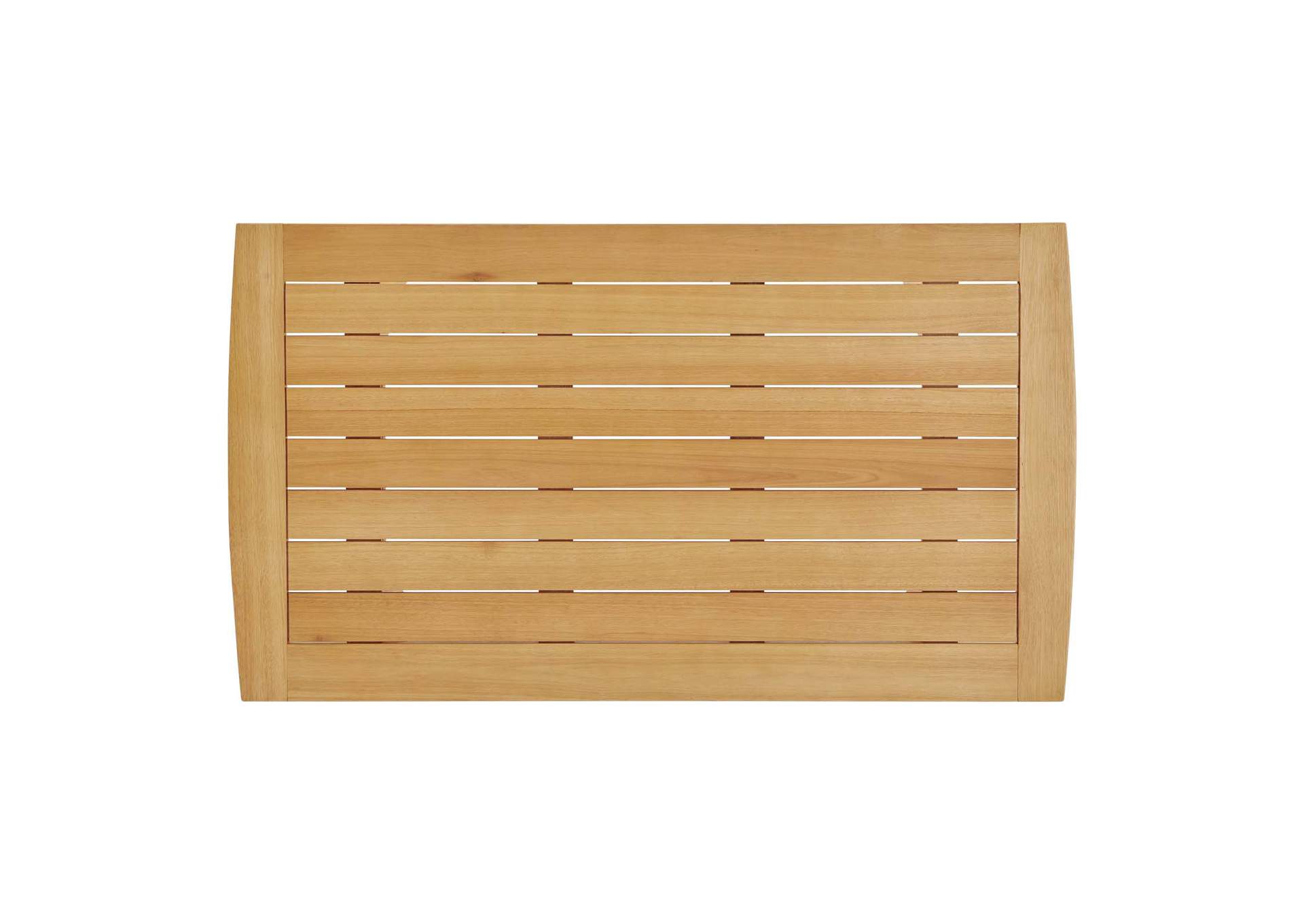 Natural Orlean 57" Outdoor Patio Eucalyptus Wood Dining Table,Modway