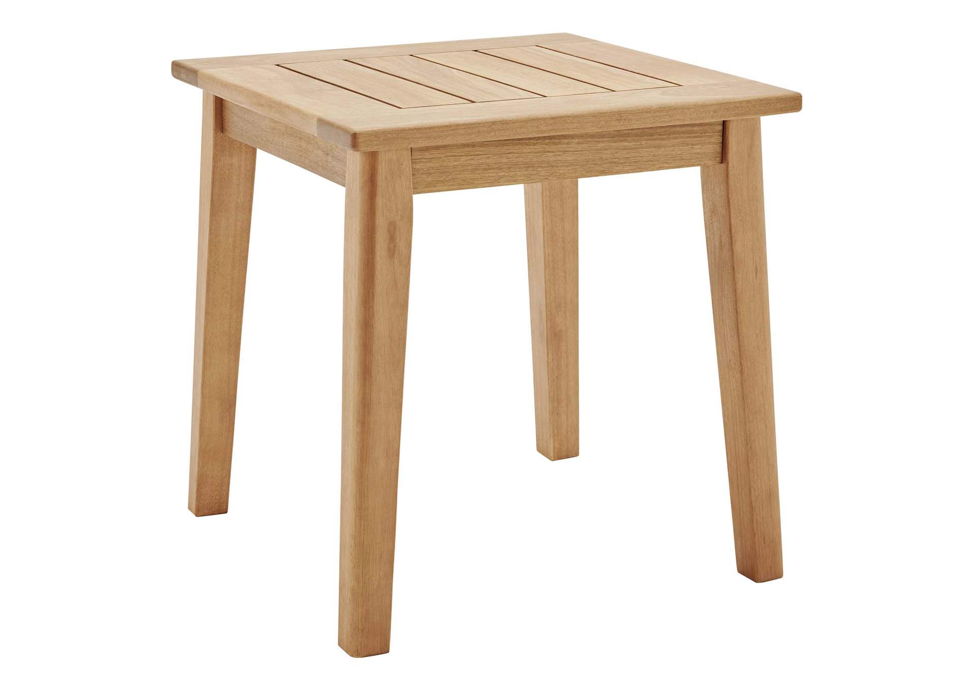 Natural Viewscape Outdoor Patio Ash Wood End Table,Modway