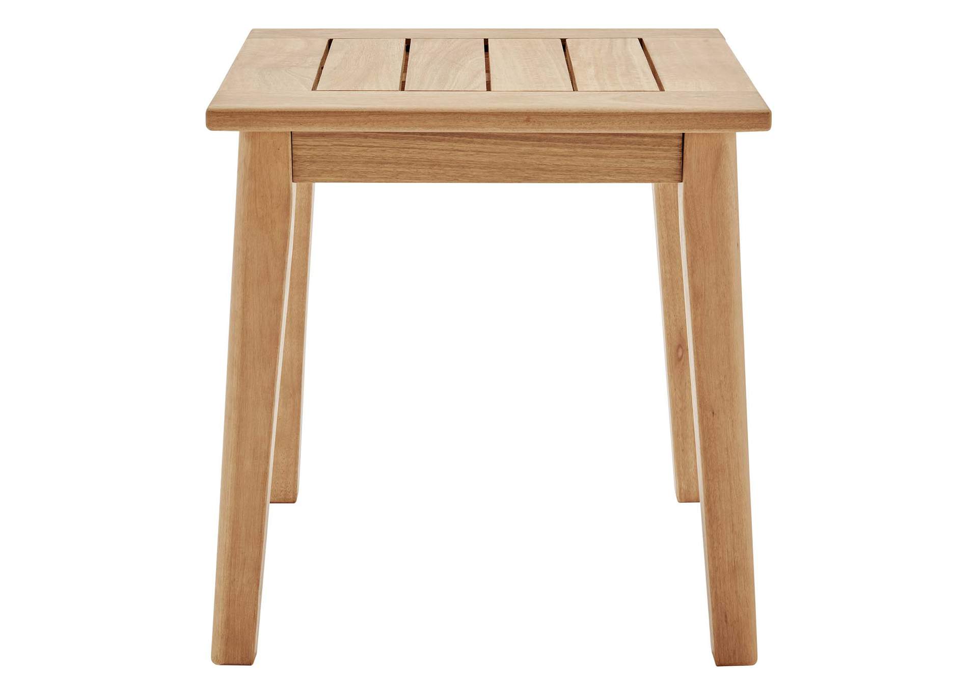 Natural Viewscape Outdoor Patio Ash Wood End Table,Modway