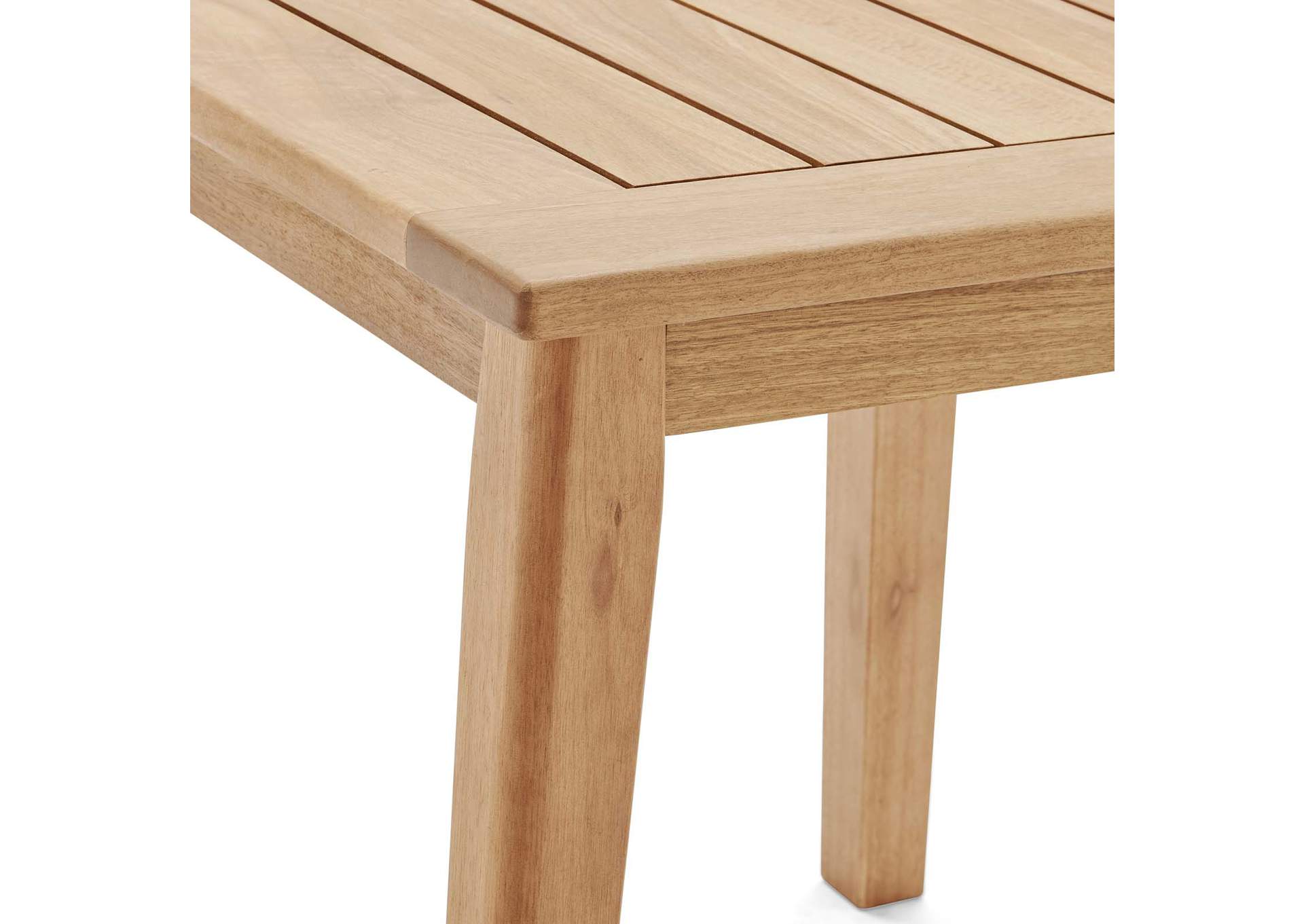 Natural Viewscape Outdoor Patio Ash Wood End Table,Modway