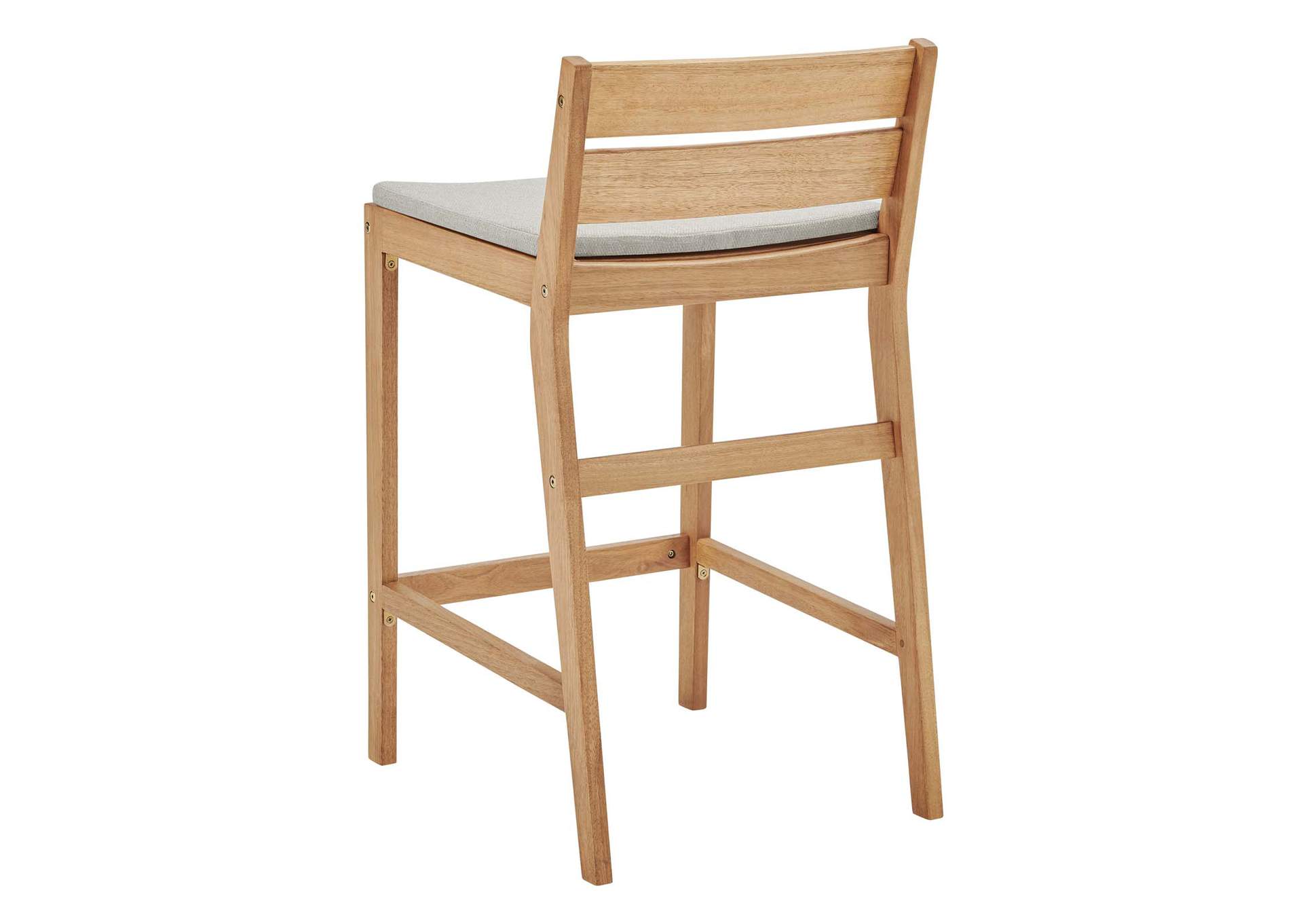 Natural Taupe Riverlake Outdoor Patio Ash Wood Counter Stool,Modway