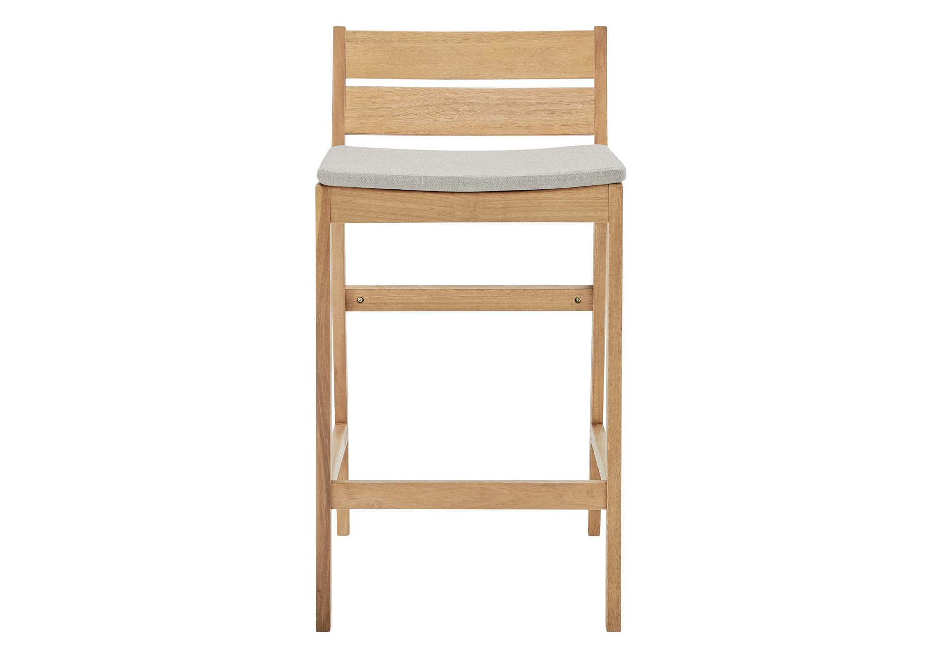 Natural Taupe Riverlake Outdoor Patio Ash Wood Counter Stool,Modway