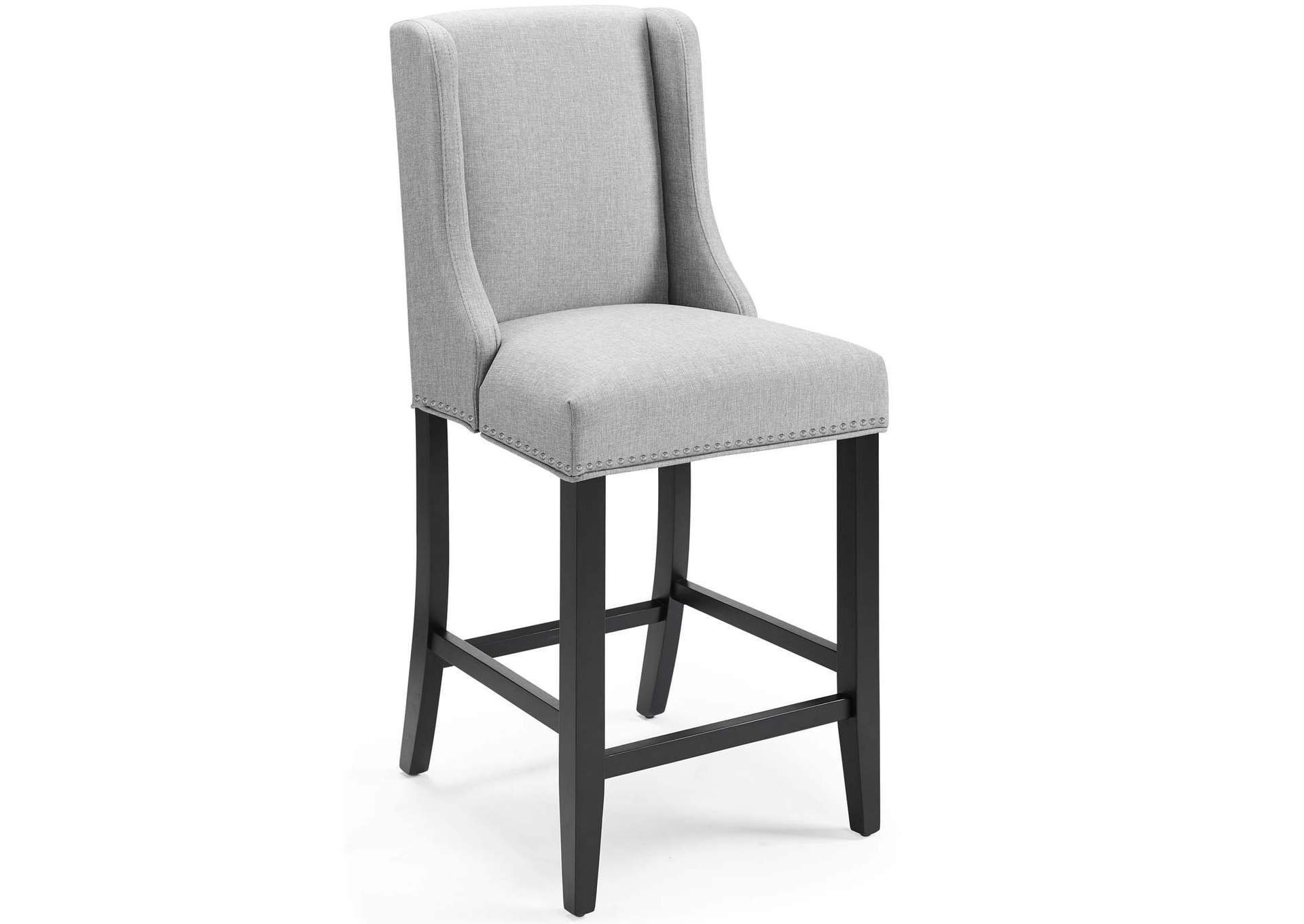 Light Gray Baron Upholstered Fabric Counter Stool,Modway