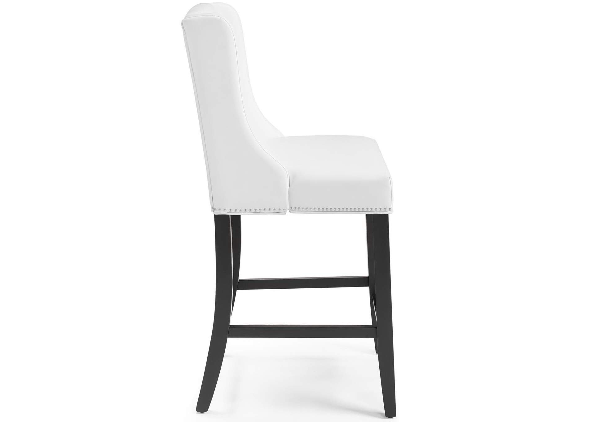 White Baron Faux Leather Counter Stool,Modway