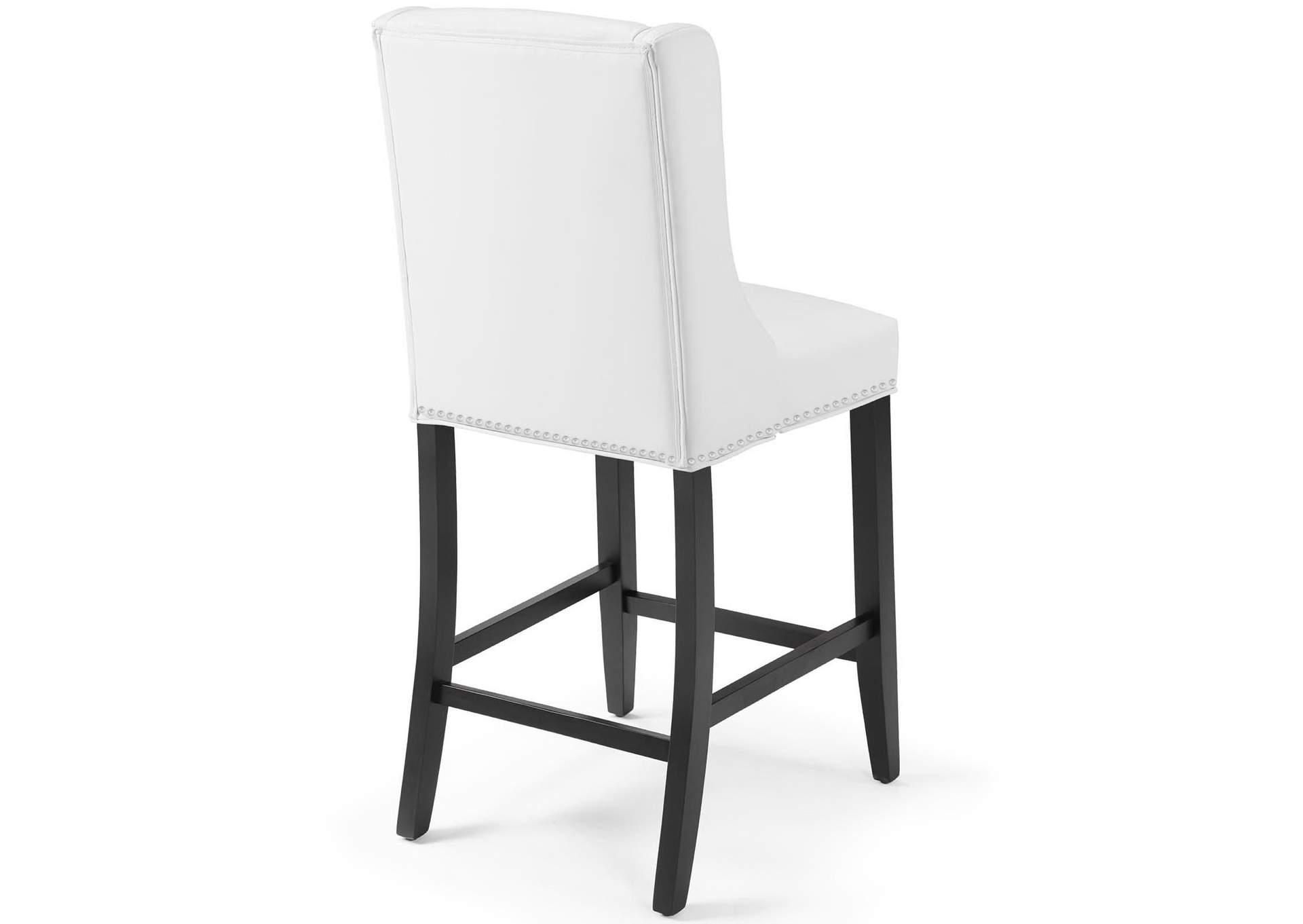 White Baron Faux Leather Counter Stool,Modway