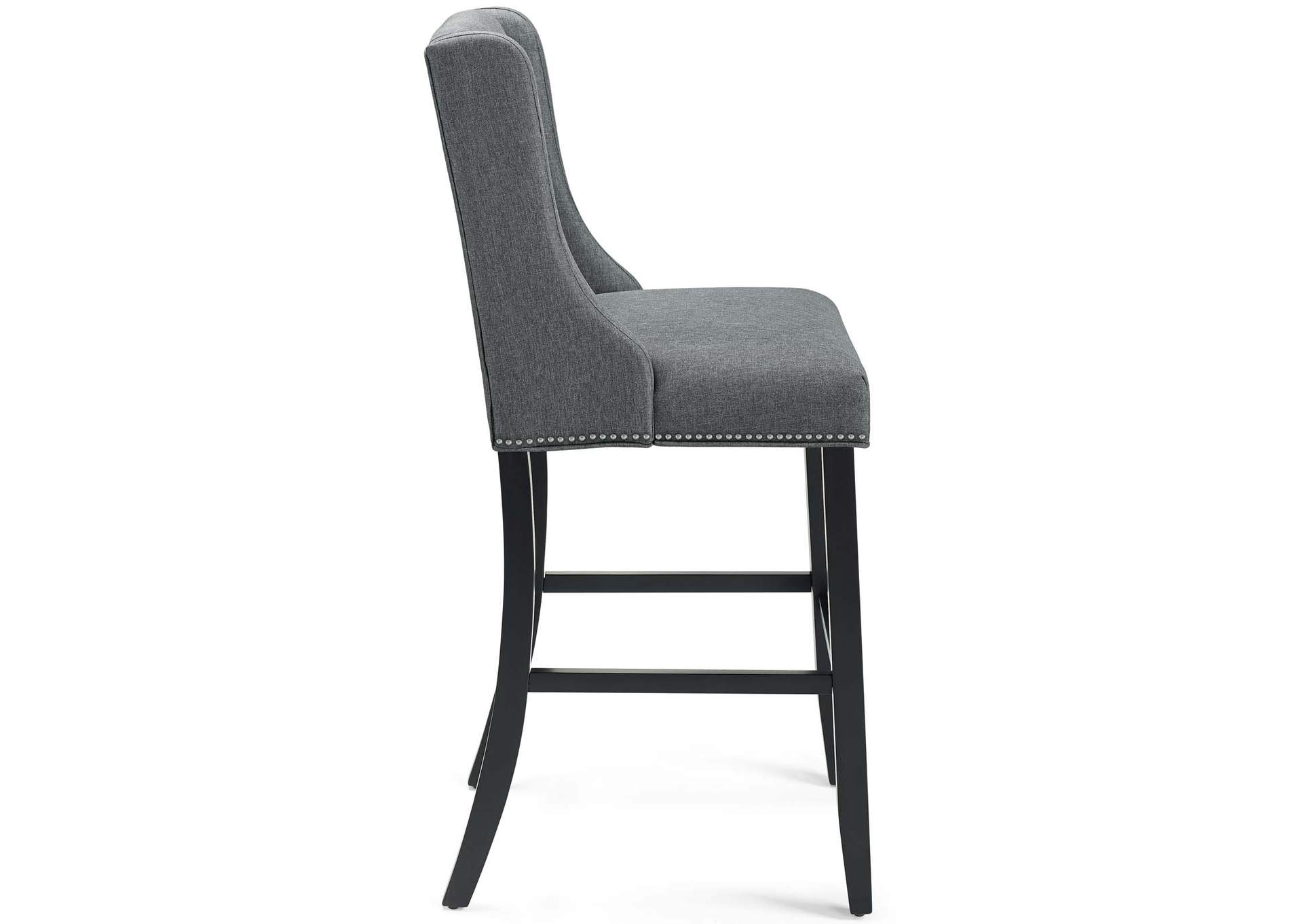 Gray Baron Upholstered Fabric Bar Stool,Modway