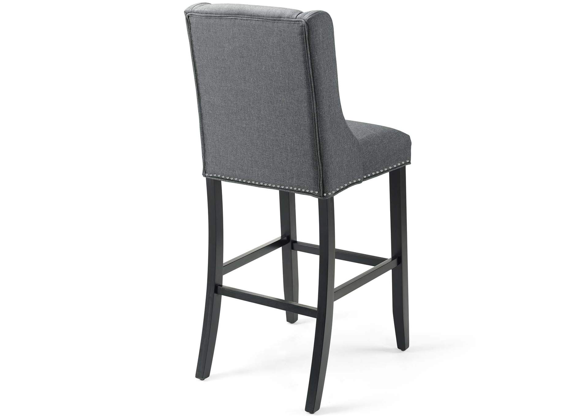 Gray Baron Upholstered Fabric Bar Stool,Modway