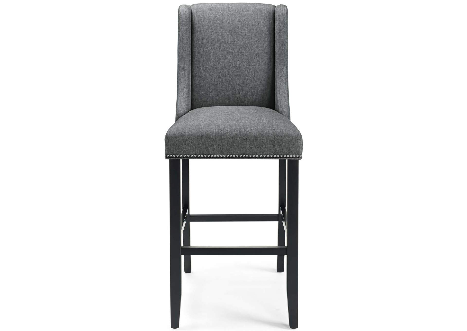 Gray Baron Upholstered Fabric Bar Stool,Modway