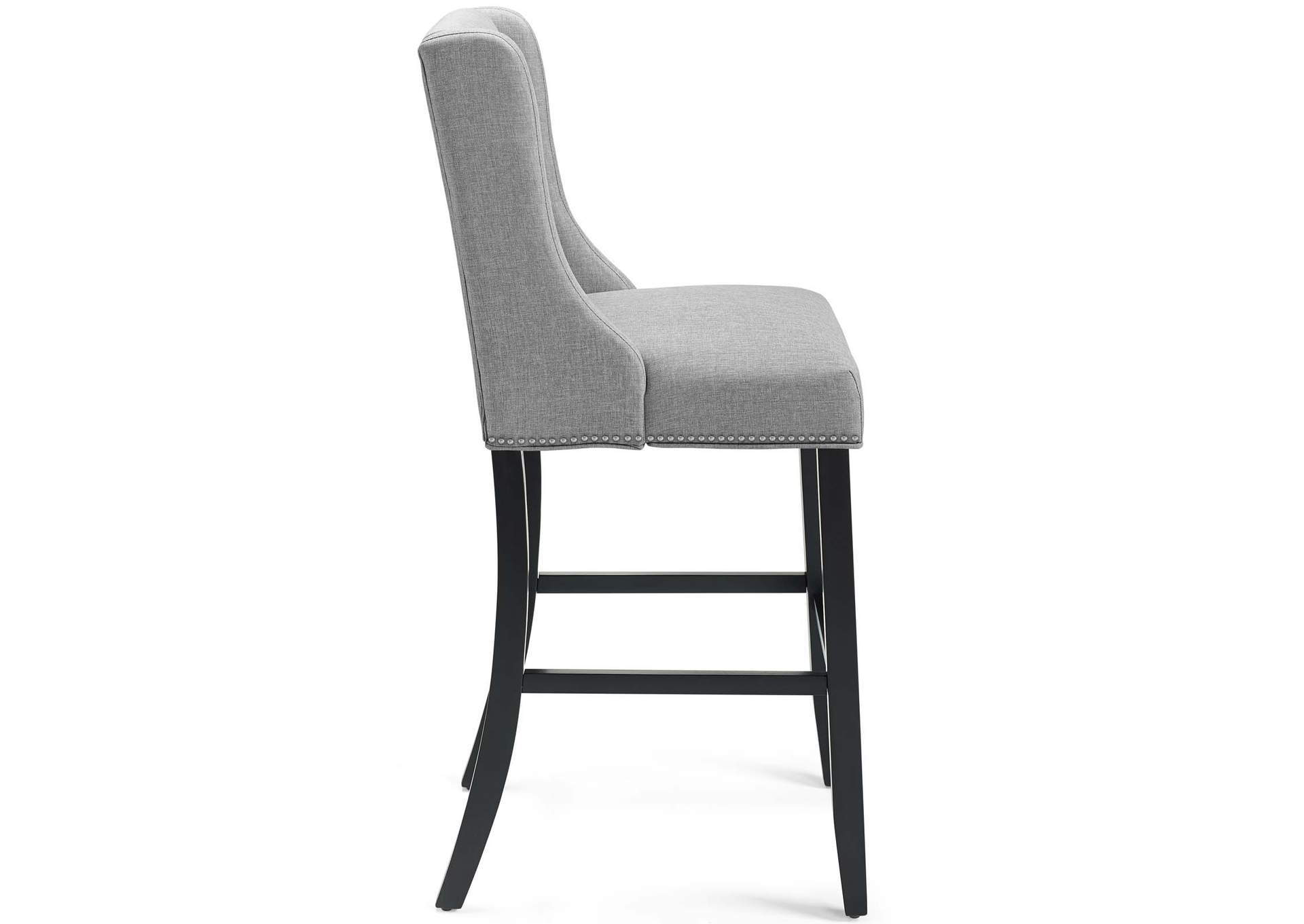 Light Gray Baron Upholstered Fabric Bar Stool,Modway