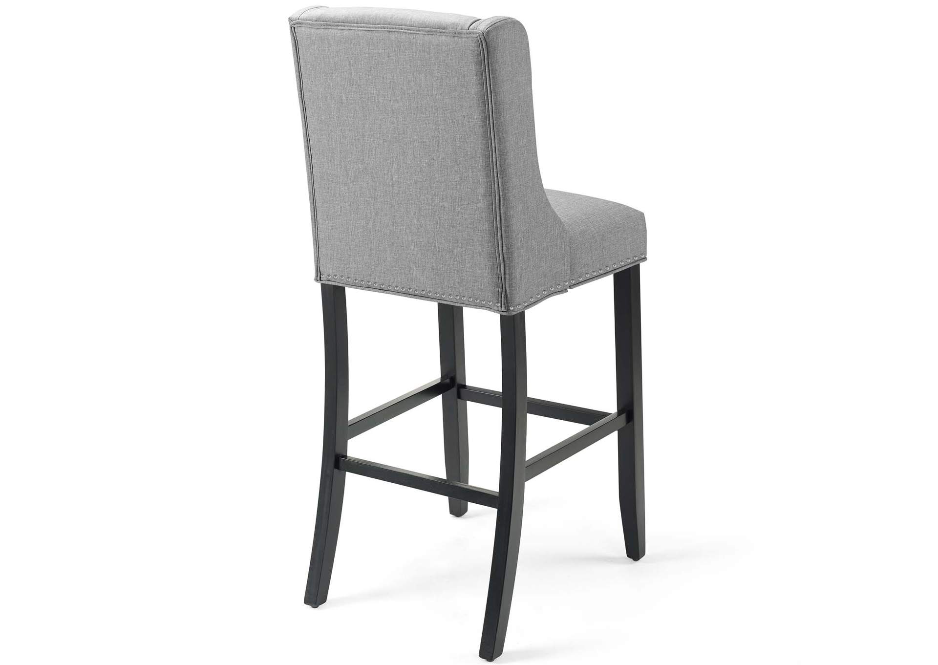 Light Gray Baron Upholstered Fabric Bar Stool,Modway