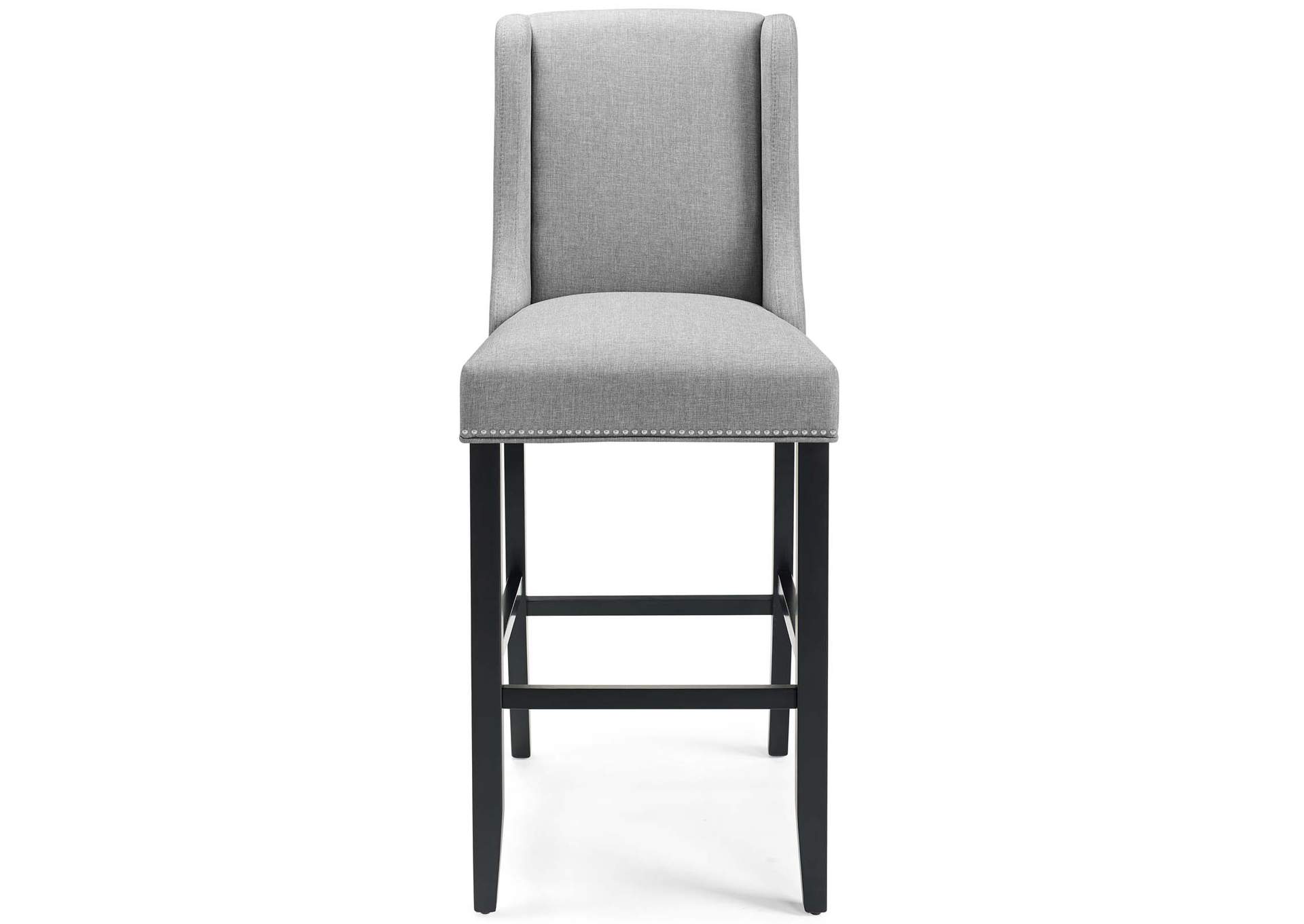 Light Gray Baron Upholstered Fabric Bar Stool,Modway