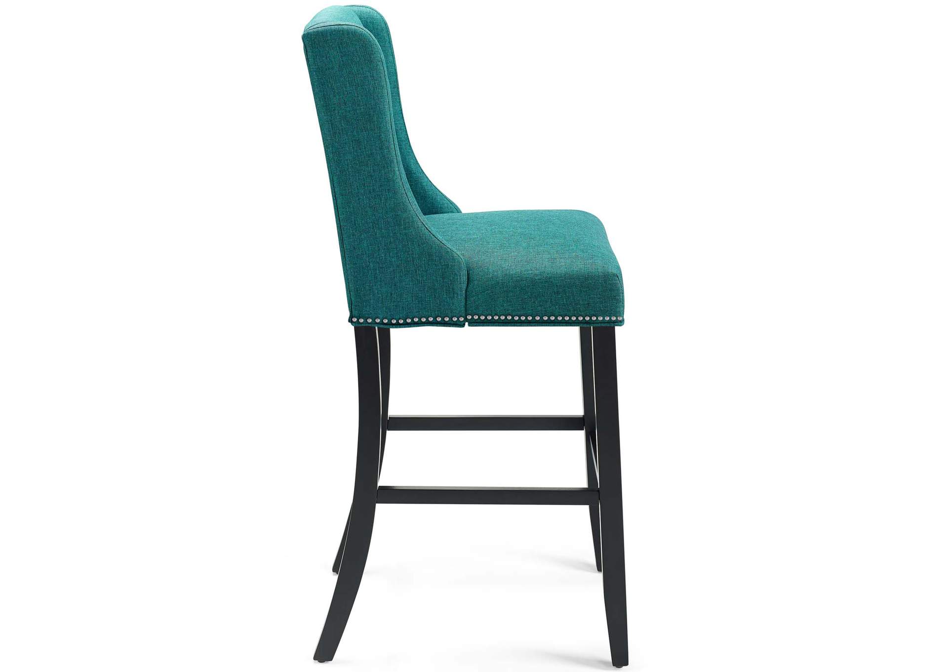 Teal Baron Upholstered Fabric Bar Stool,Modway