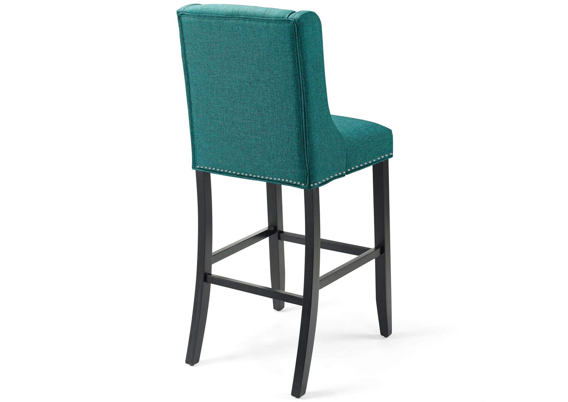 Teal Baron Upholstered Fabric Bar Stool,Modway