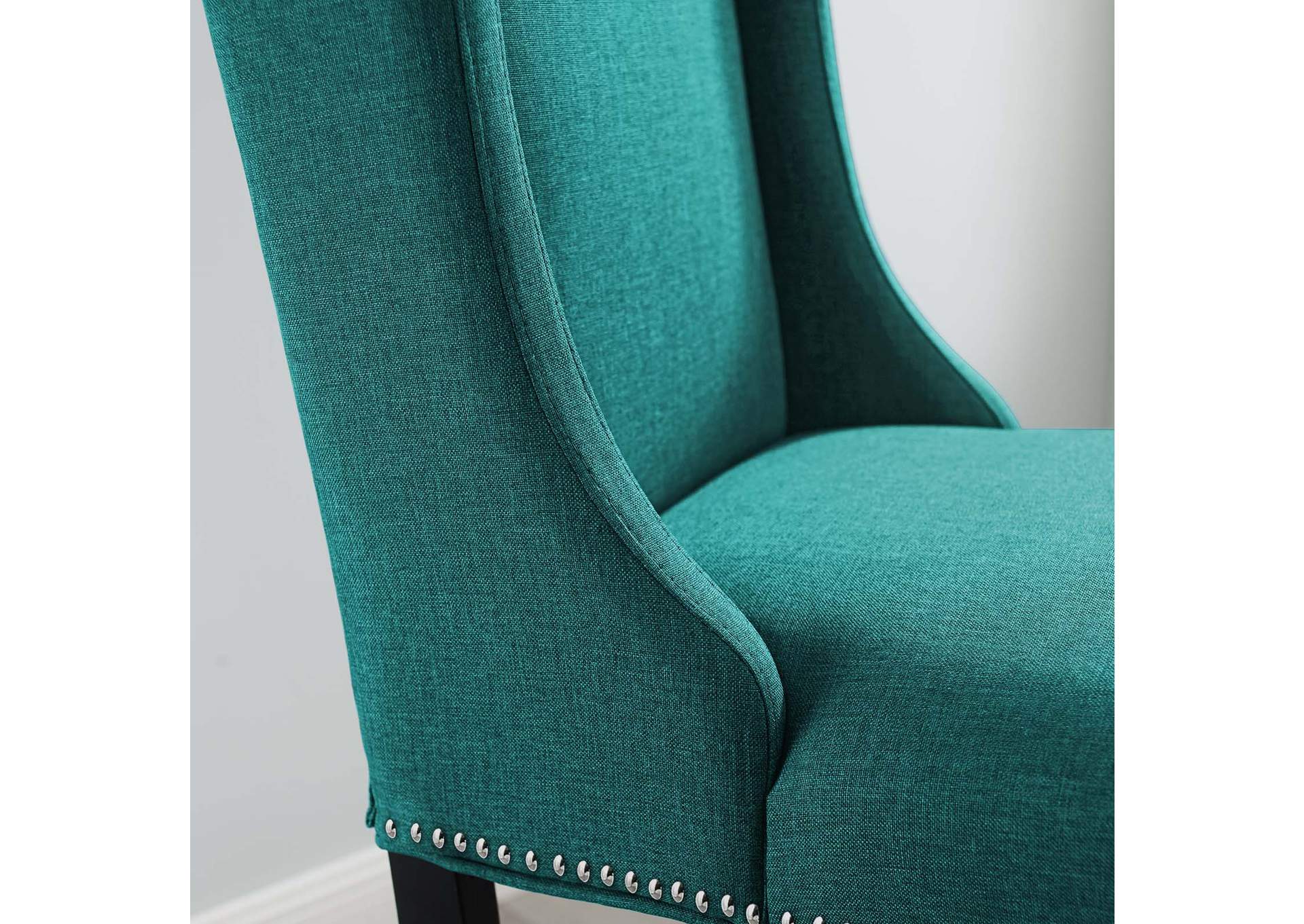 Teal Baron Upholstered Fabric Bar Stool,Modway