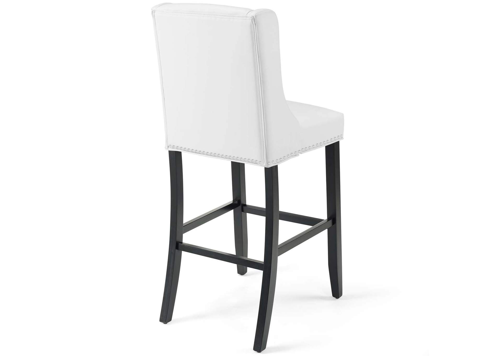 White Baron Faux Leather Bar Stool,Modway