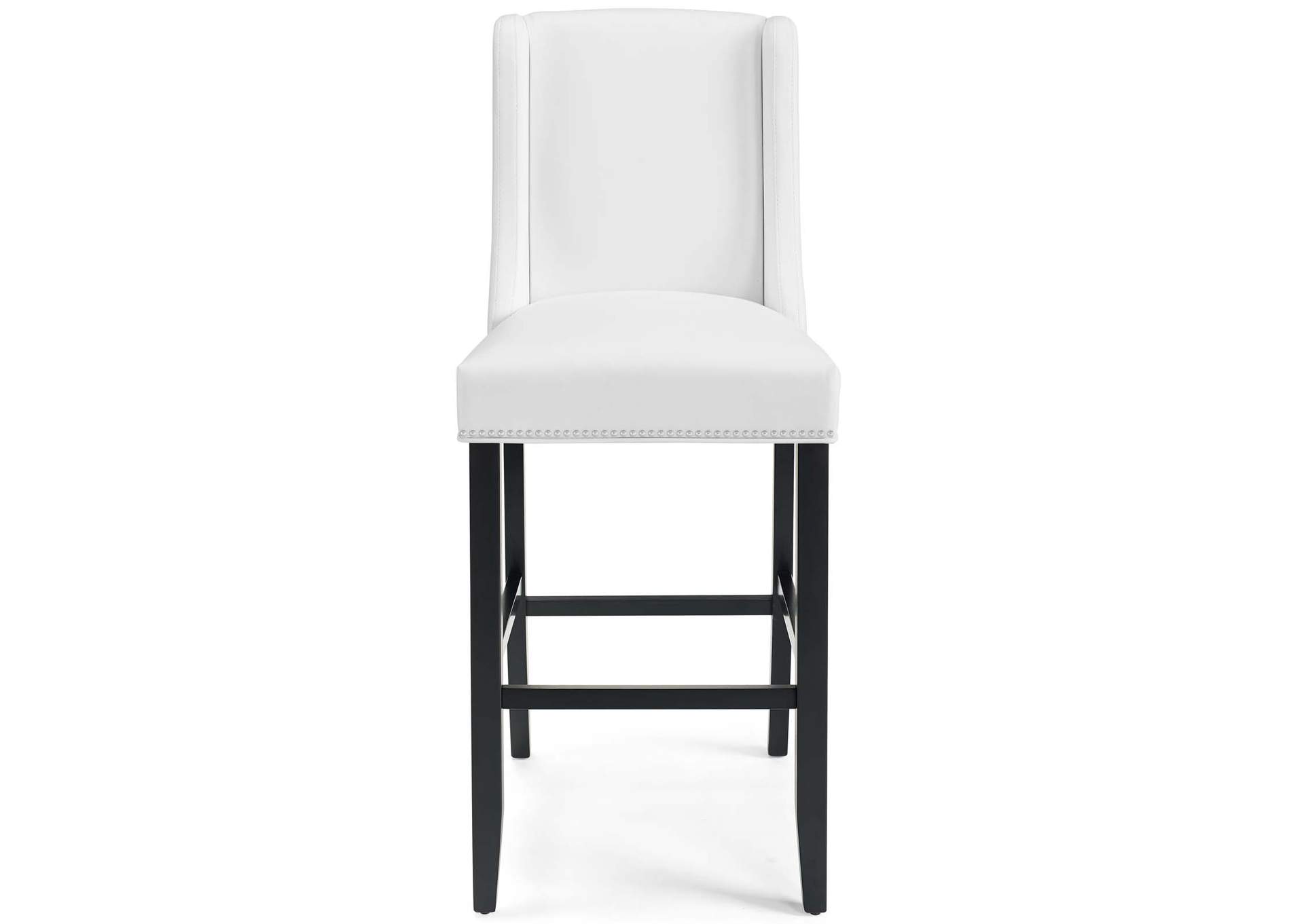 White Baron Faux Leather Bar Stool,Modway