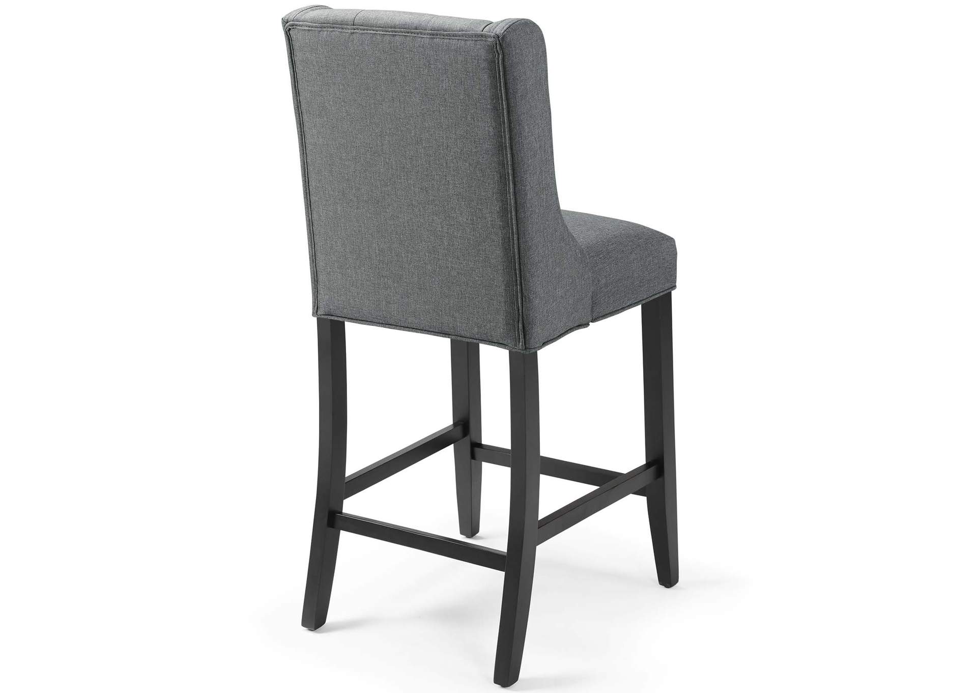 Gray Baronet Tufted Button Upholstered Fabric Counter Stool,Modway