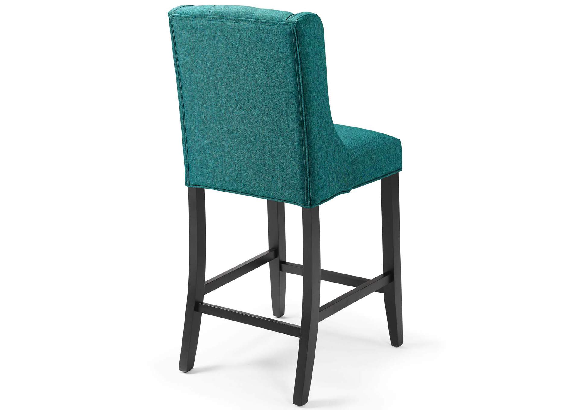 Teal Baronet Tufted Button Upholstered Fabric Counter Stool,Modway
