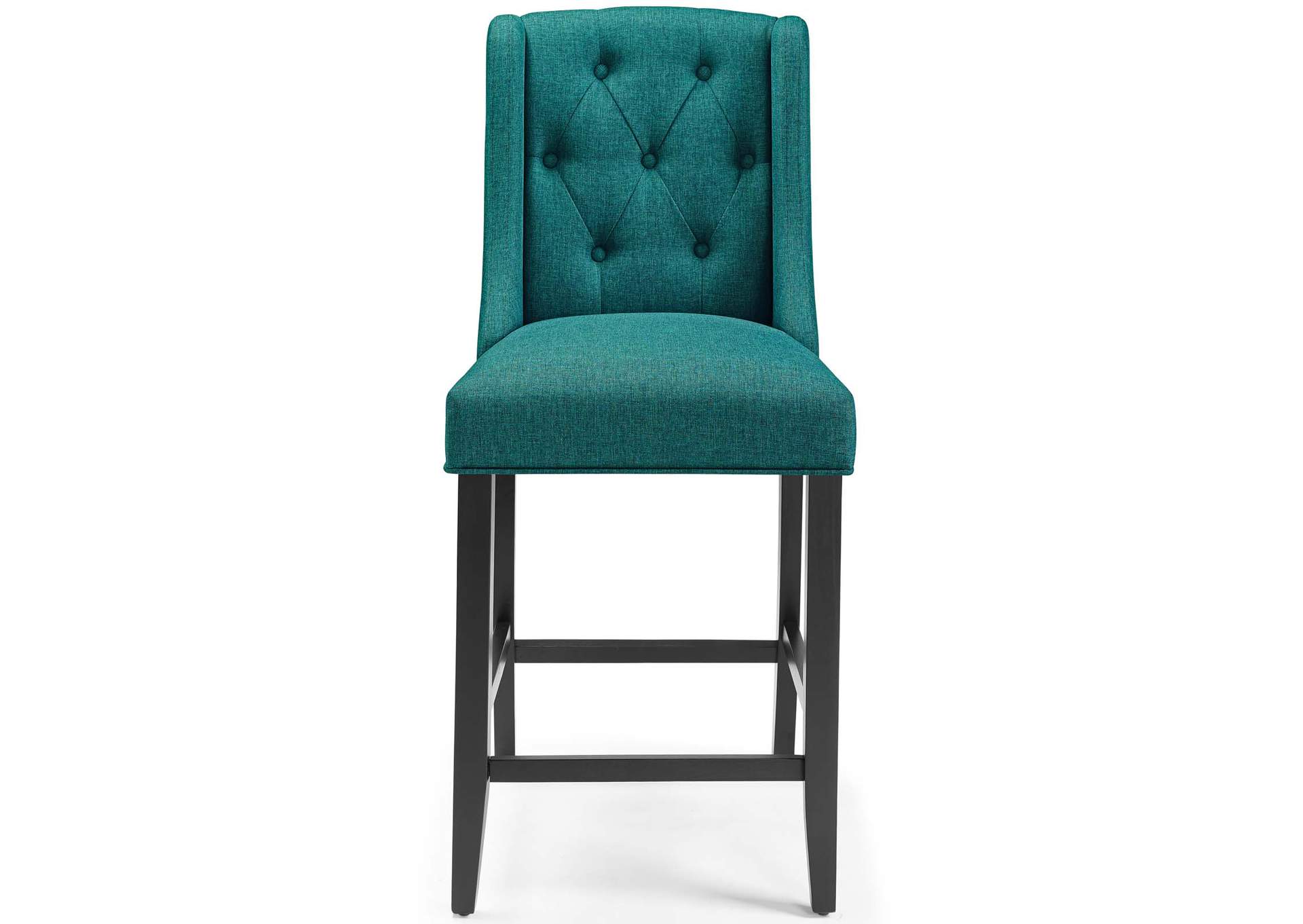 Teal Baronet Tufted Button Upholstered Fabric Counter Stool,Modway