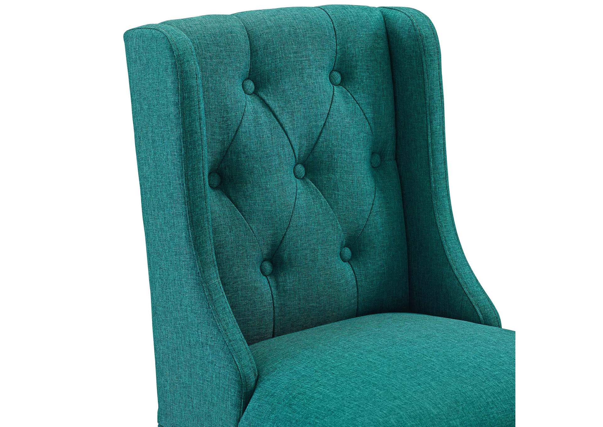 Teal Baronet Tufted Button Upholstered Fabric Counter Stool,Modway