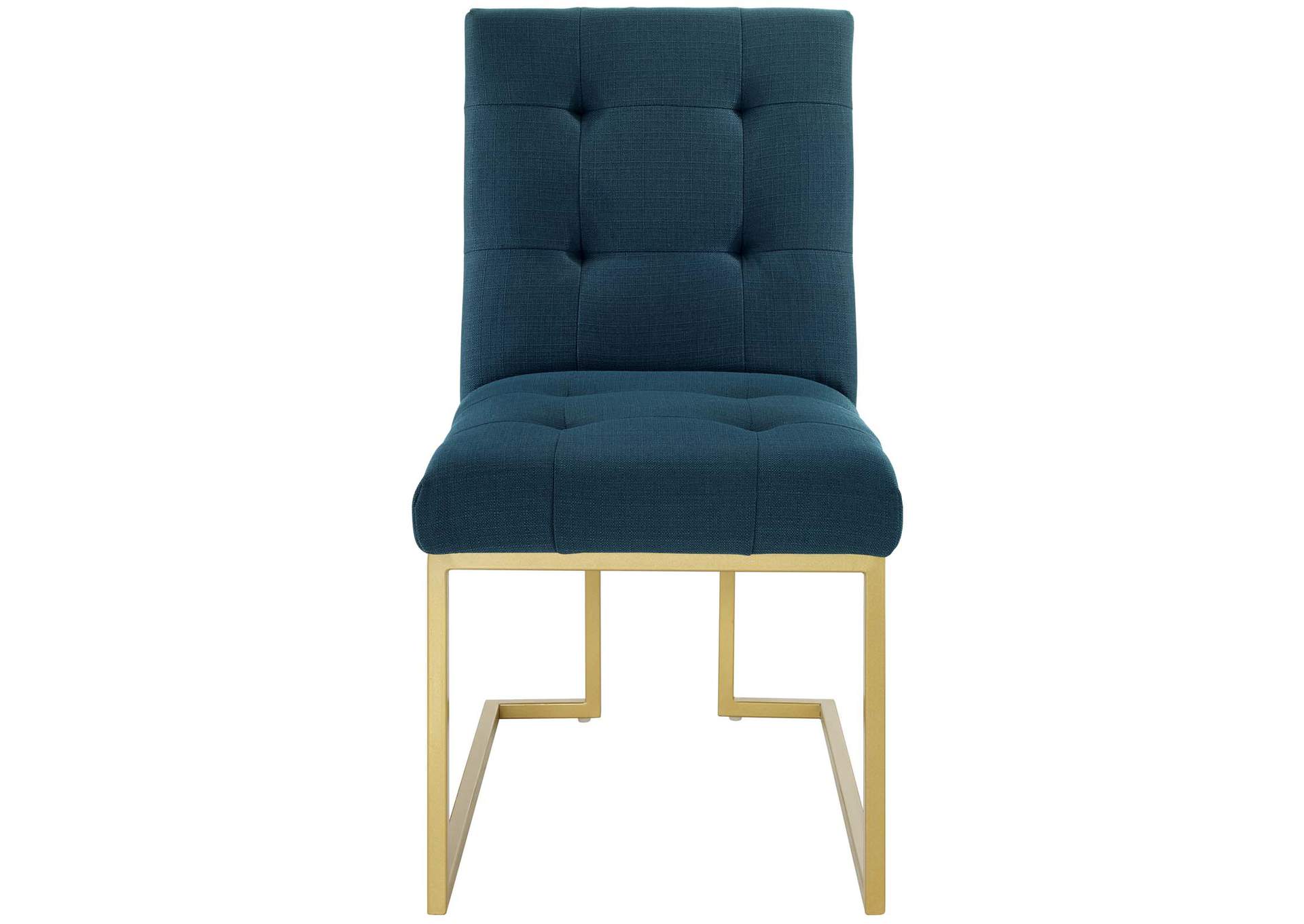 Gold Azure Privy Gold Stainless Steel Upholstered Fabric Dining Accent Chair,Modway