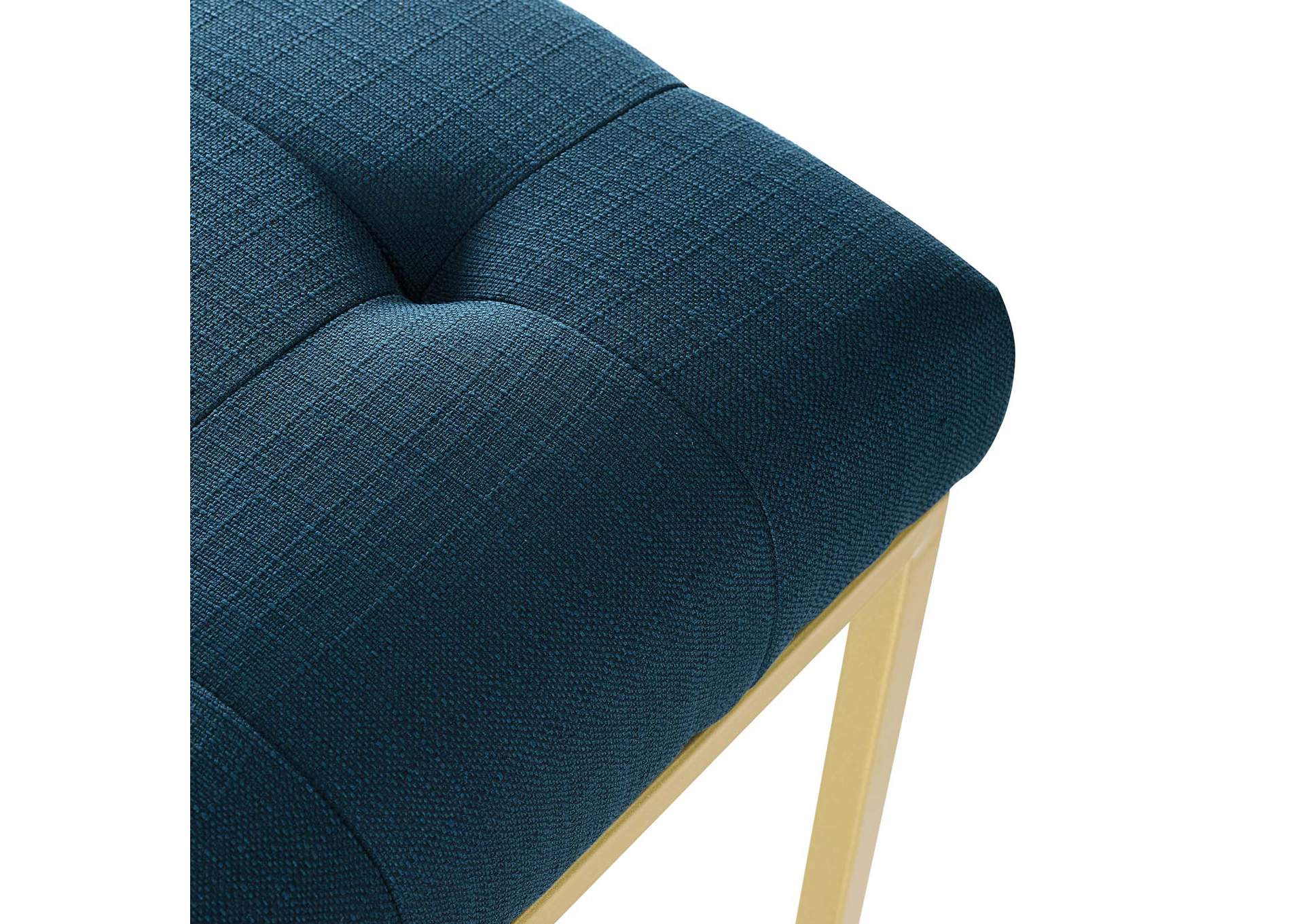 Gold Azure Privy Gold Stainless Steel Upholstered Fabric Dining Accent Chair,Modway