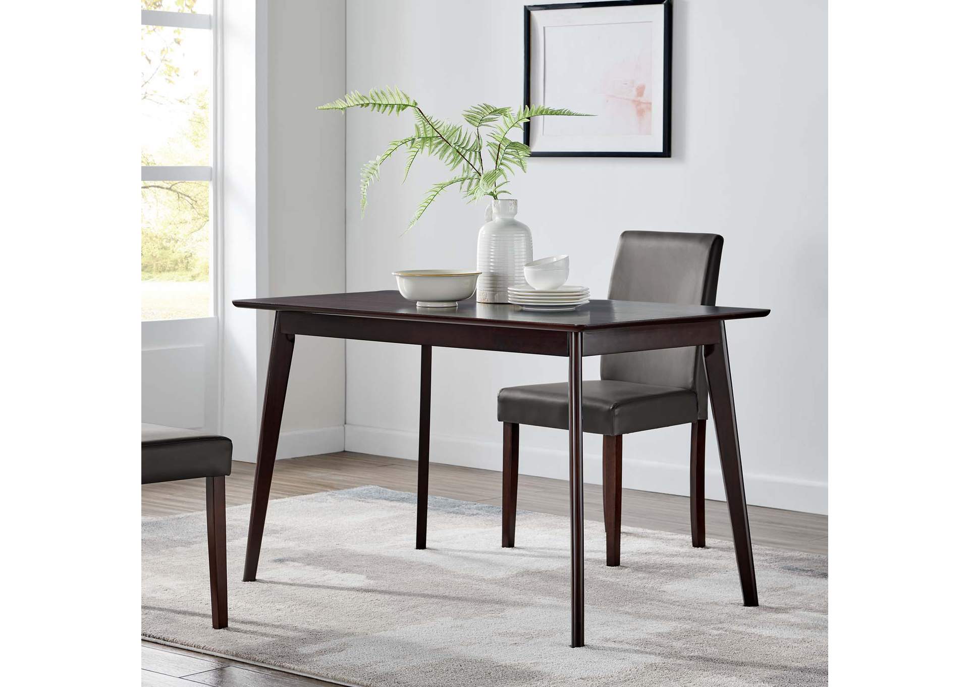 Cappuccino Oracle 47" Rectangle Dining Table,Modway