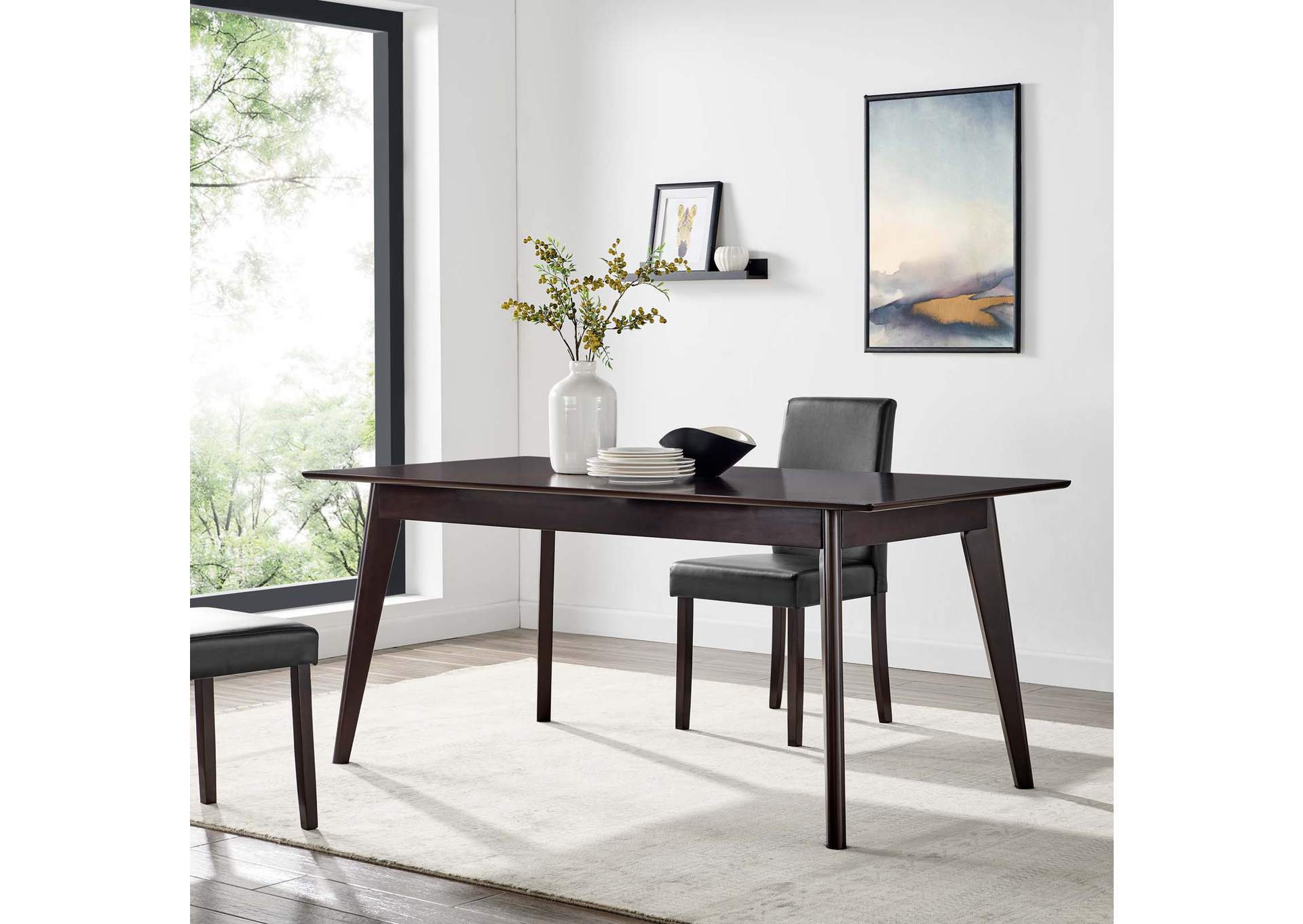 Cappuccino Oracle 69" Rectangle Dining Table,Modway