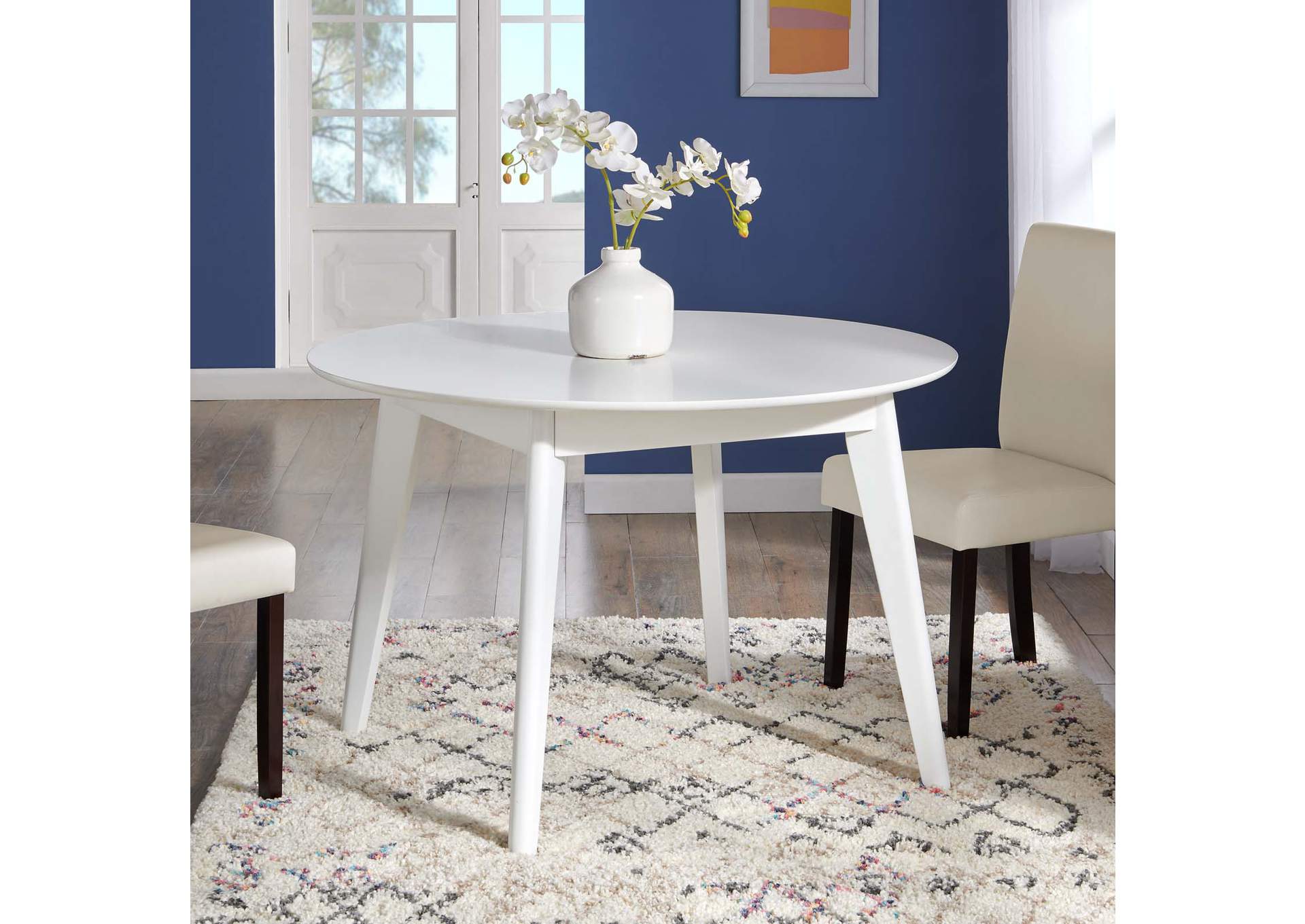 White Vision 45" Round Dining Table,Modway