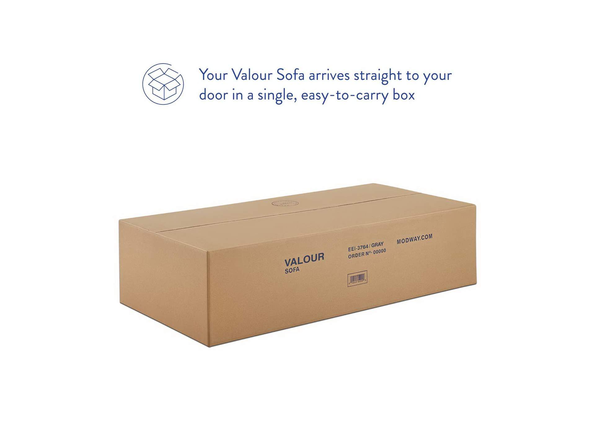 Cognac Valour Performance Velvet Sofa,Modway